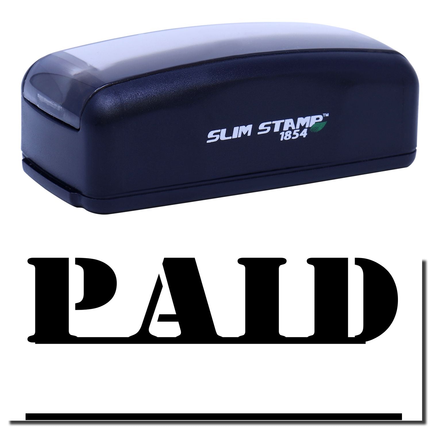 Durable compact Slim Stamp 1854 stamp device case with brand logo, product photo for address and label marking in offices daily.