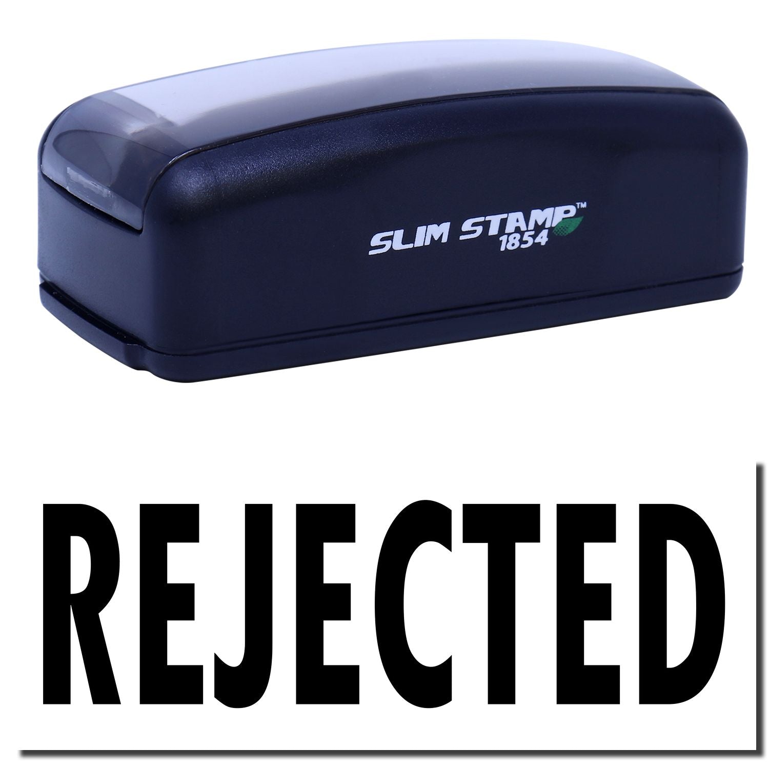 Slim Stamp 1854 REJECTED self-inking rubber stamp for document approval and office workflow labeling