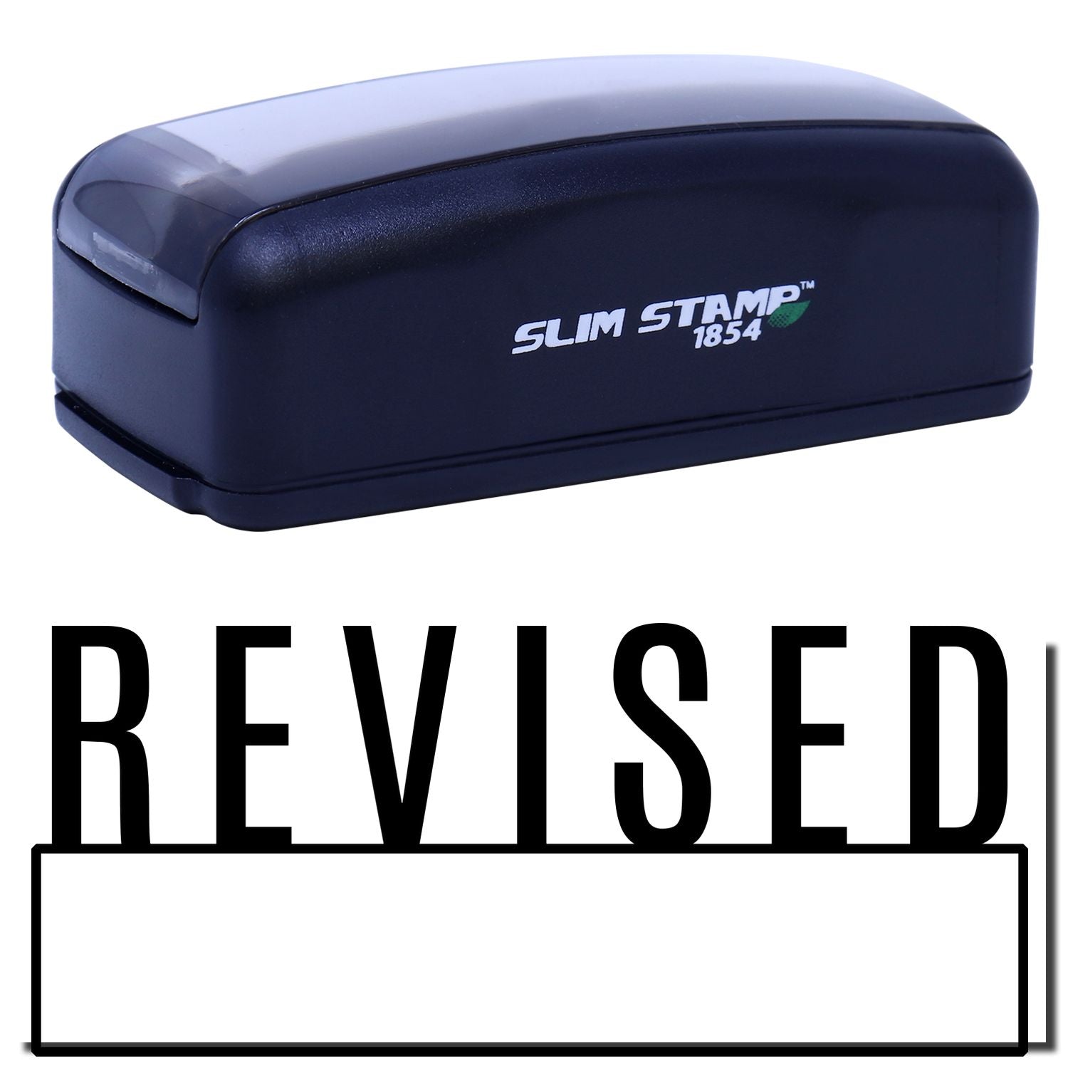 Slim Stamp 1854 self-inking handheld stamp for quick, clean document labeling and approvals