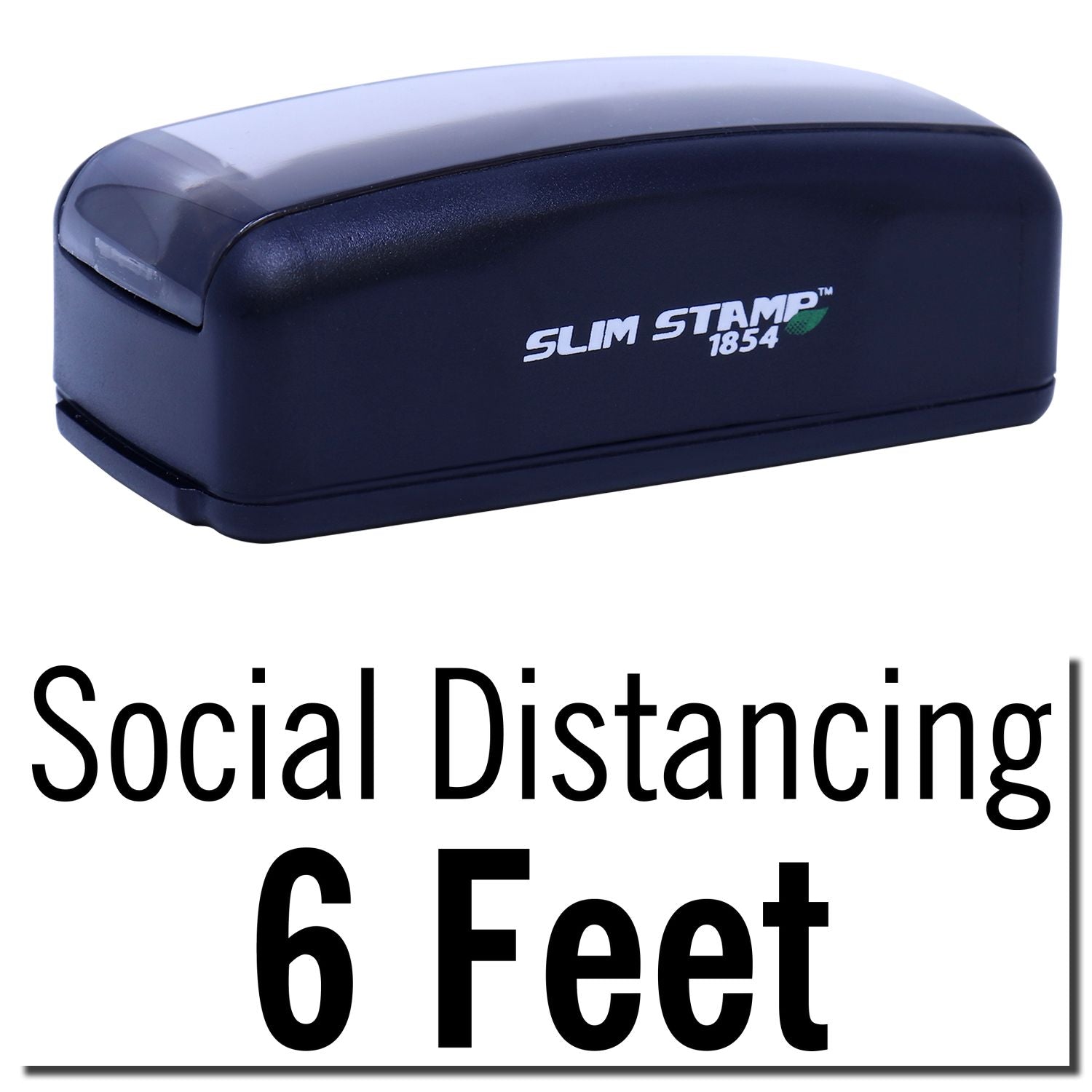 Slim Stamp 1854 social distancing 6 feet floor stamp for marking safe spacing in offices and warehouses