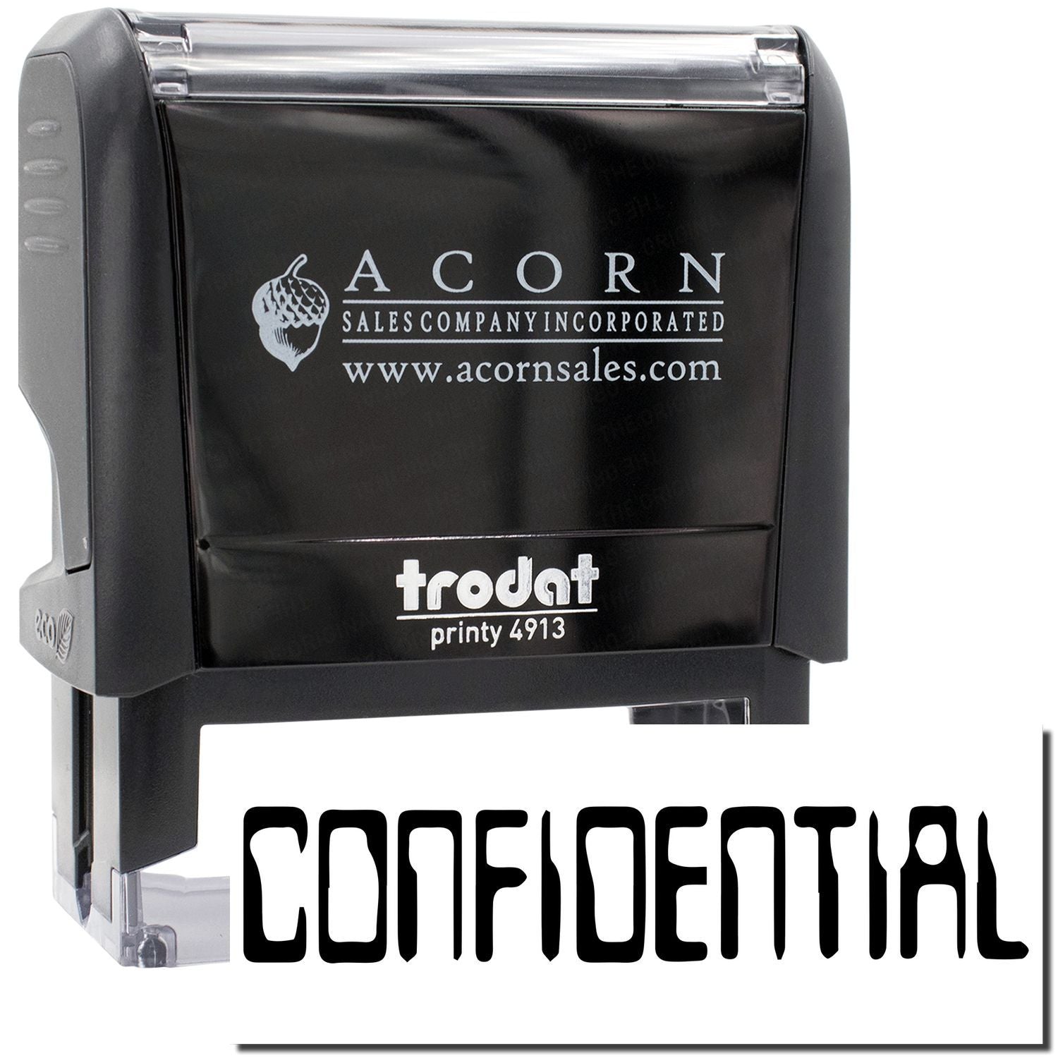 Acorn Sales Incorporated Printy 4913 self-inking stamp for custom imprinting and engraving.