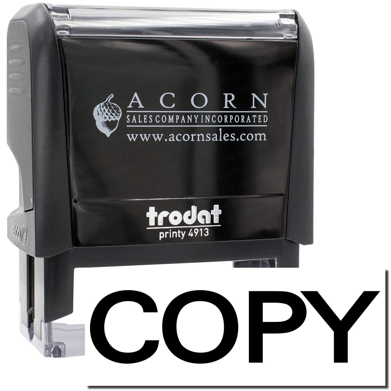 Acorn Sales Incorporated custom stamp with acornsales.com branding logo for business document printing and labeling.
