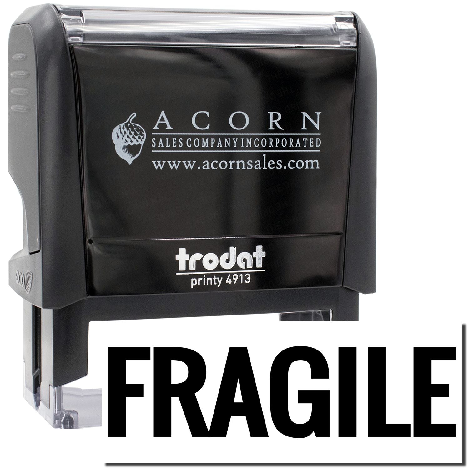 Acorn Sales Company Trodat Printy 4913 self-inking stamp with Acorn logo and acornsales.com branding