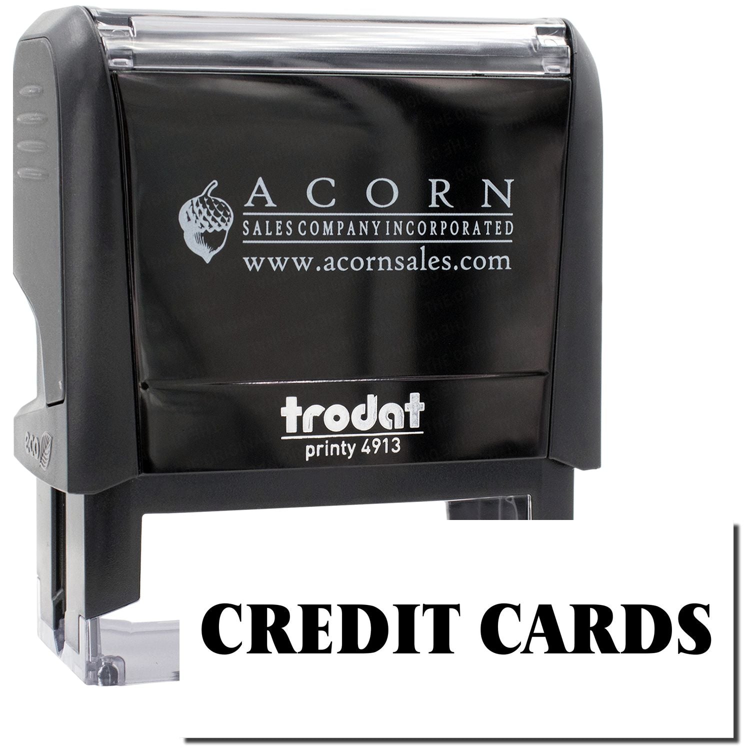 Acorn Sales trodat printy 4913 credit cards stamp for quick document marking and payment verification