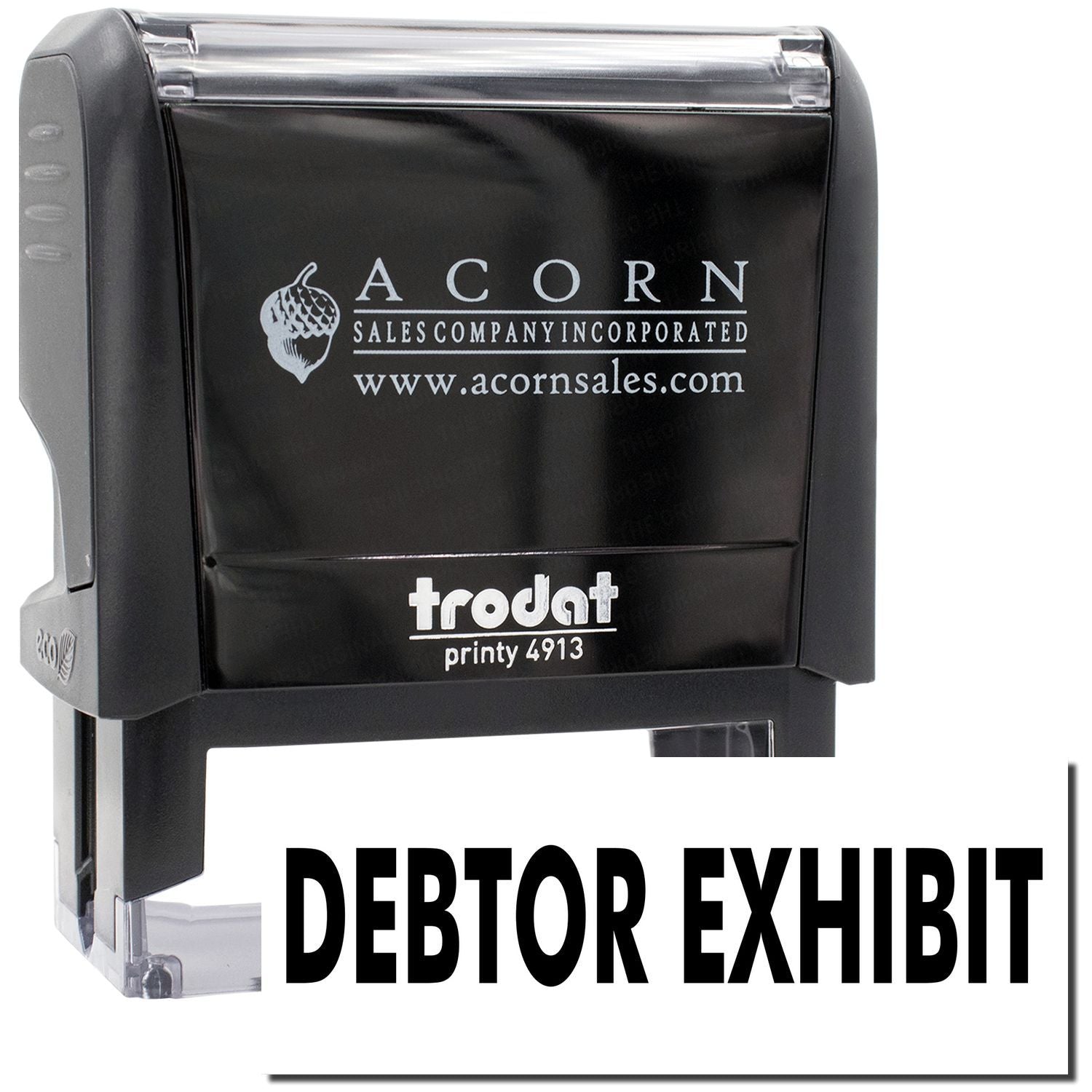 Acorn Sales Debtor Exhibit legal stamp (Printy 4913) for marking court documents