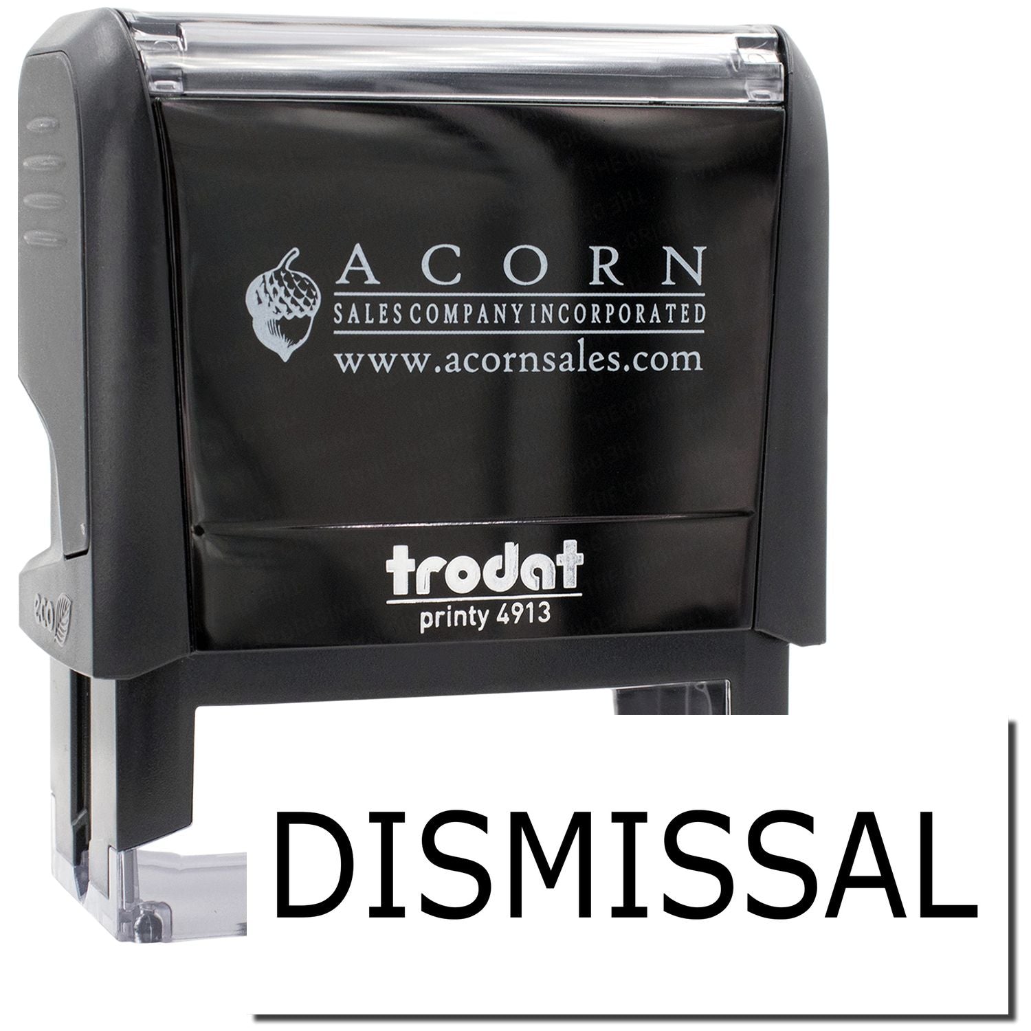 Acorn Sales Trodat Printy 4913 Dismissal stamp for offices, showing the Dismissal ink impression text.