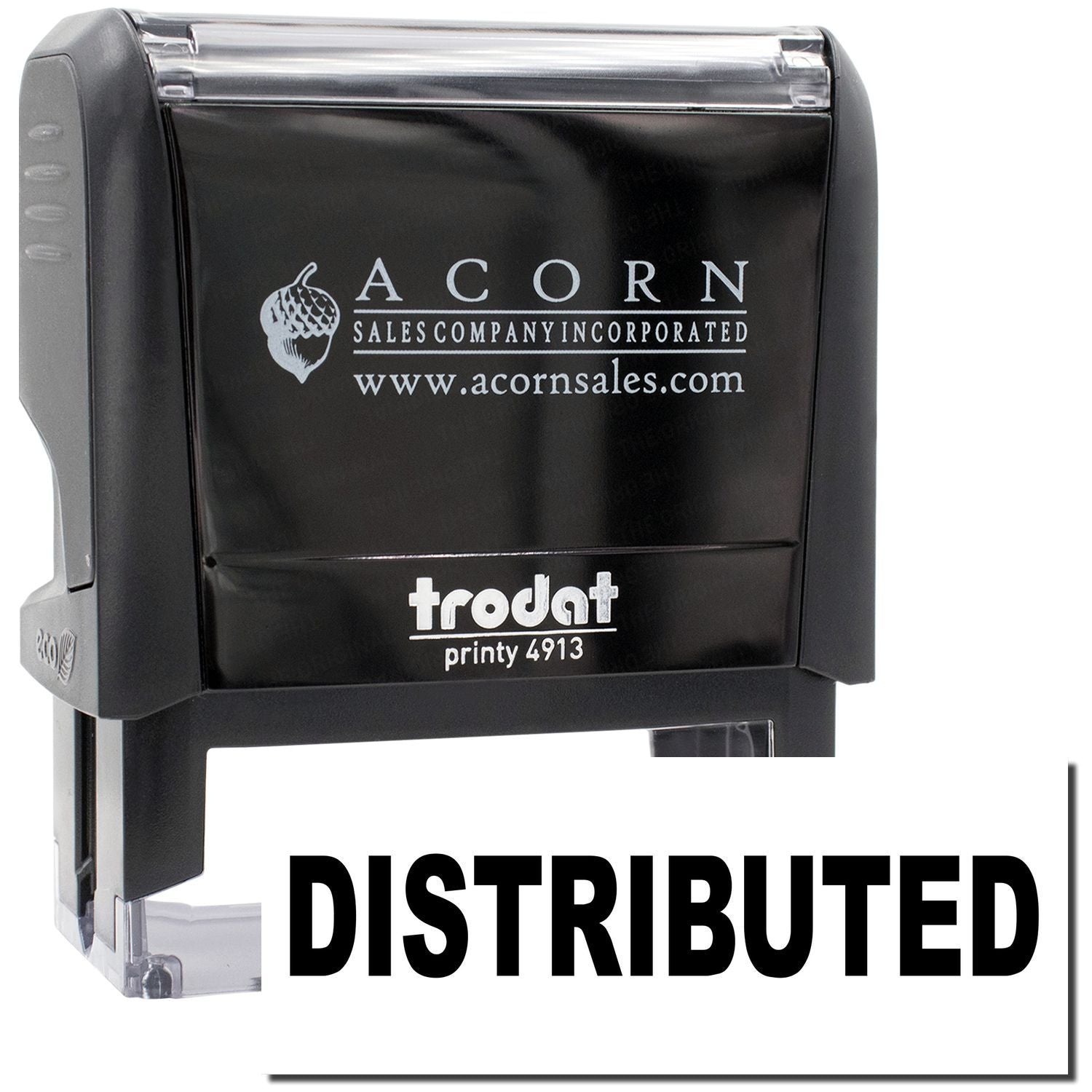 Acorn Sales company incorporated distributed Printy 4913 stamp showing acornsales.com logo for branding and office mailing use.