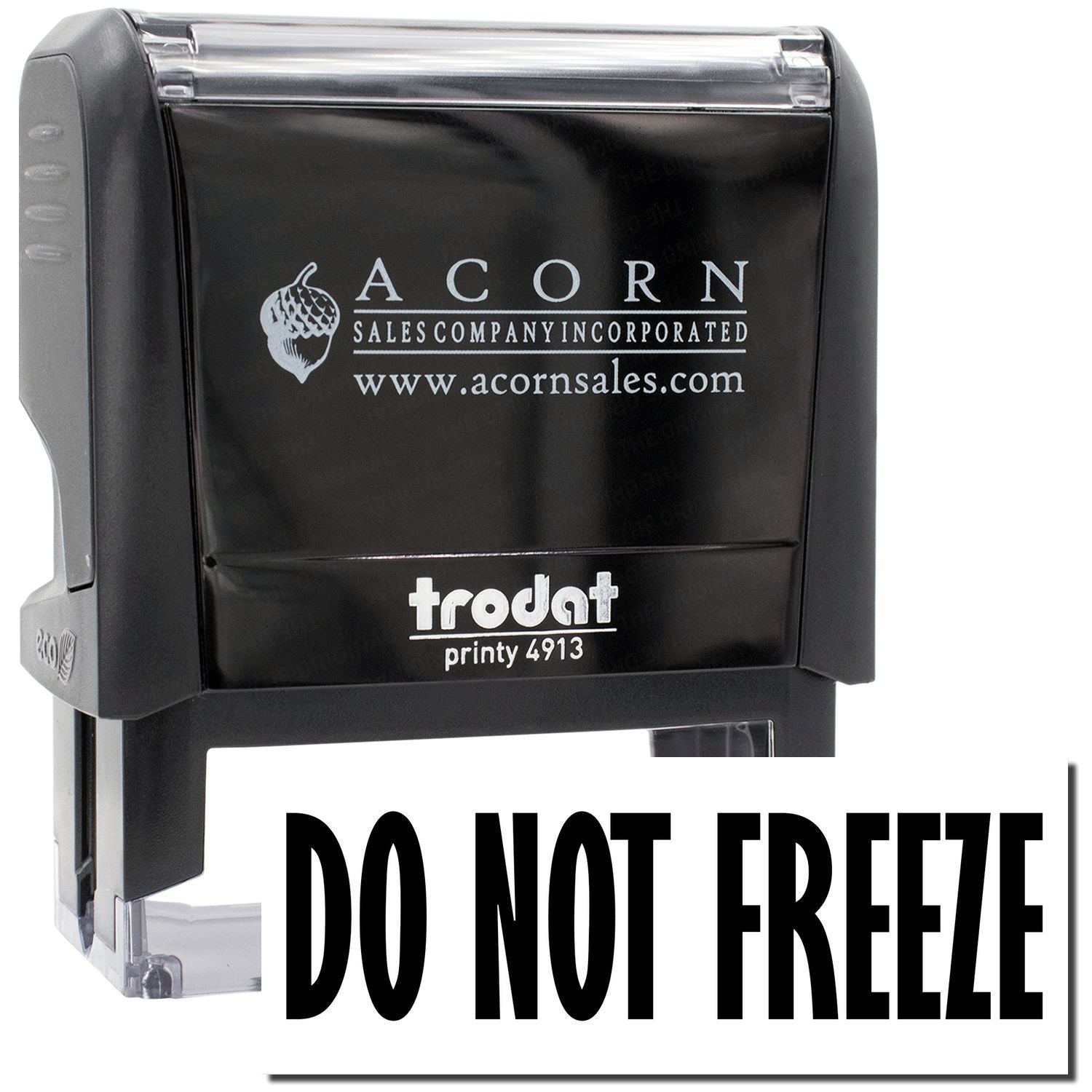 Acorn Sales branded Trodat Printy 4913 stamp with DO NOT RE... message for office compliance labeling.