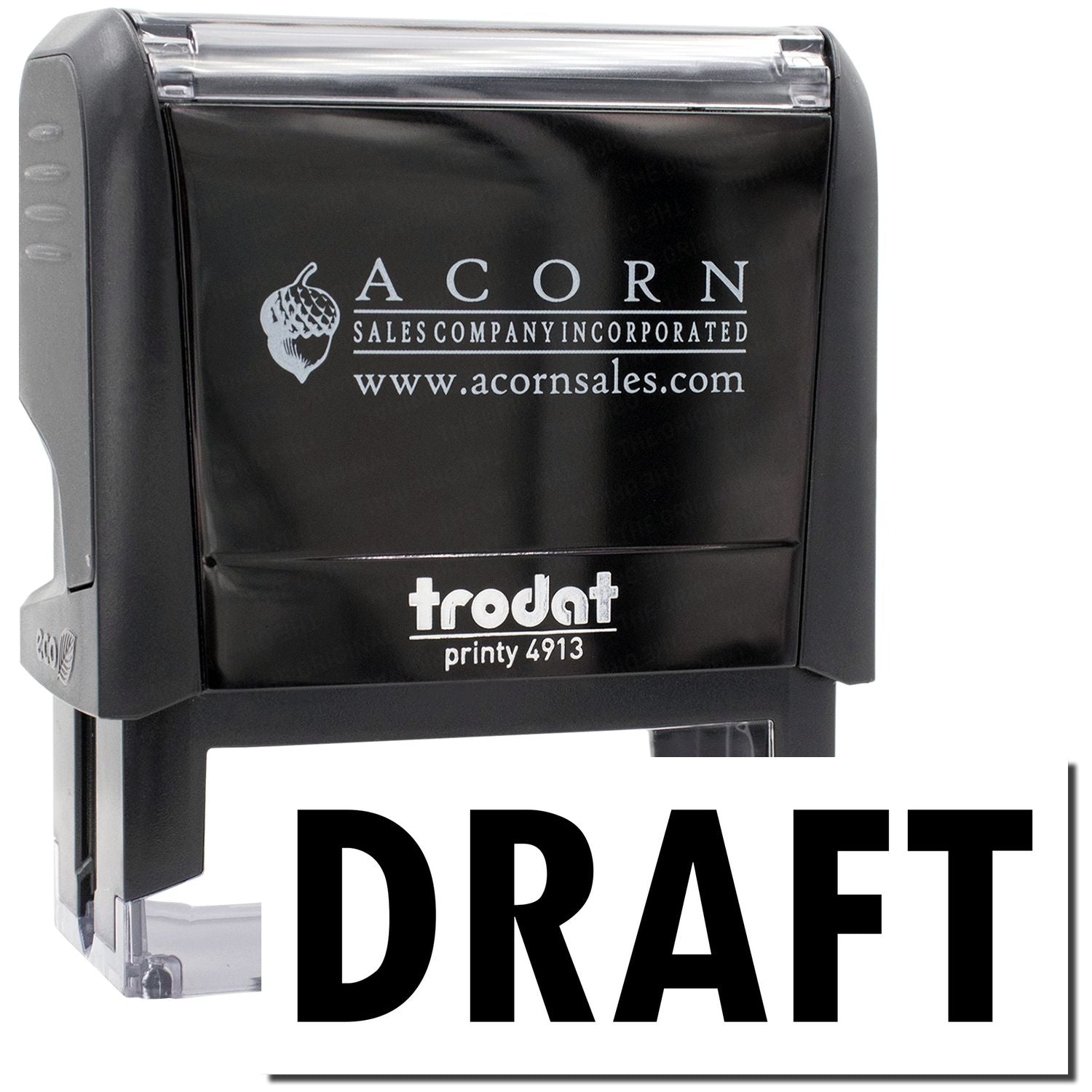 Acorn Sales Printy 4913 stamp cartridge showing DRAFT, branded for Acorn Sales Company Incorporated.