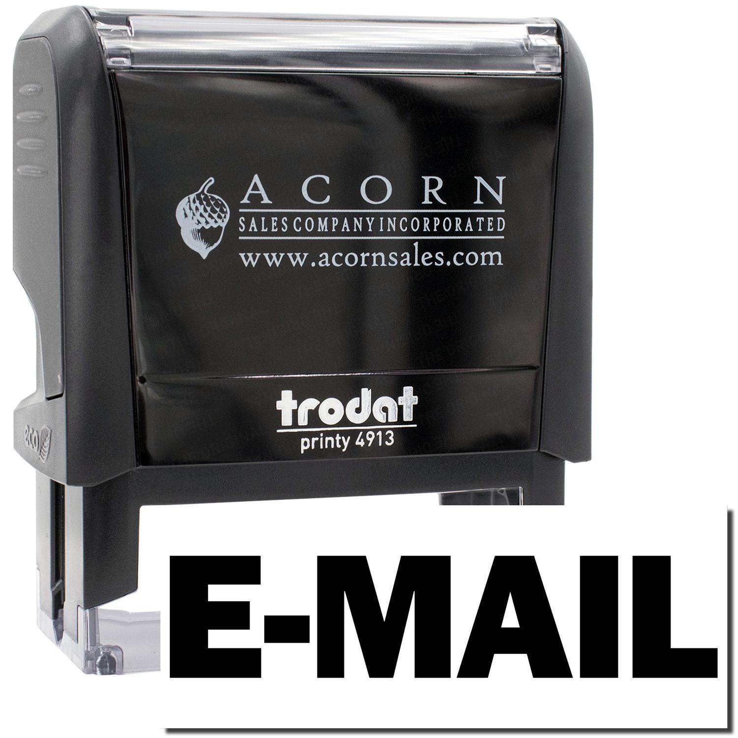 Acorn Sales Company Incorporated custom address stamp on Trodat Printy 4913, for quick email/contact marking.