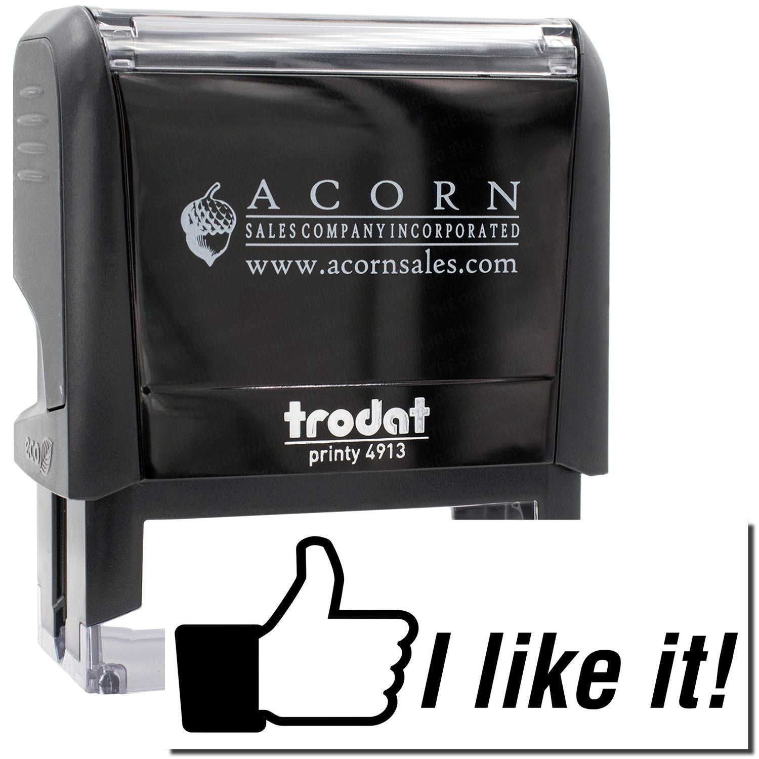 Acorn Sales pre-inked Trodat Printy 4913 stamp with acornsales.com branding for quick business document marking
