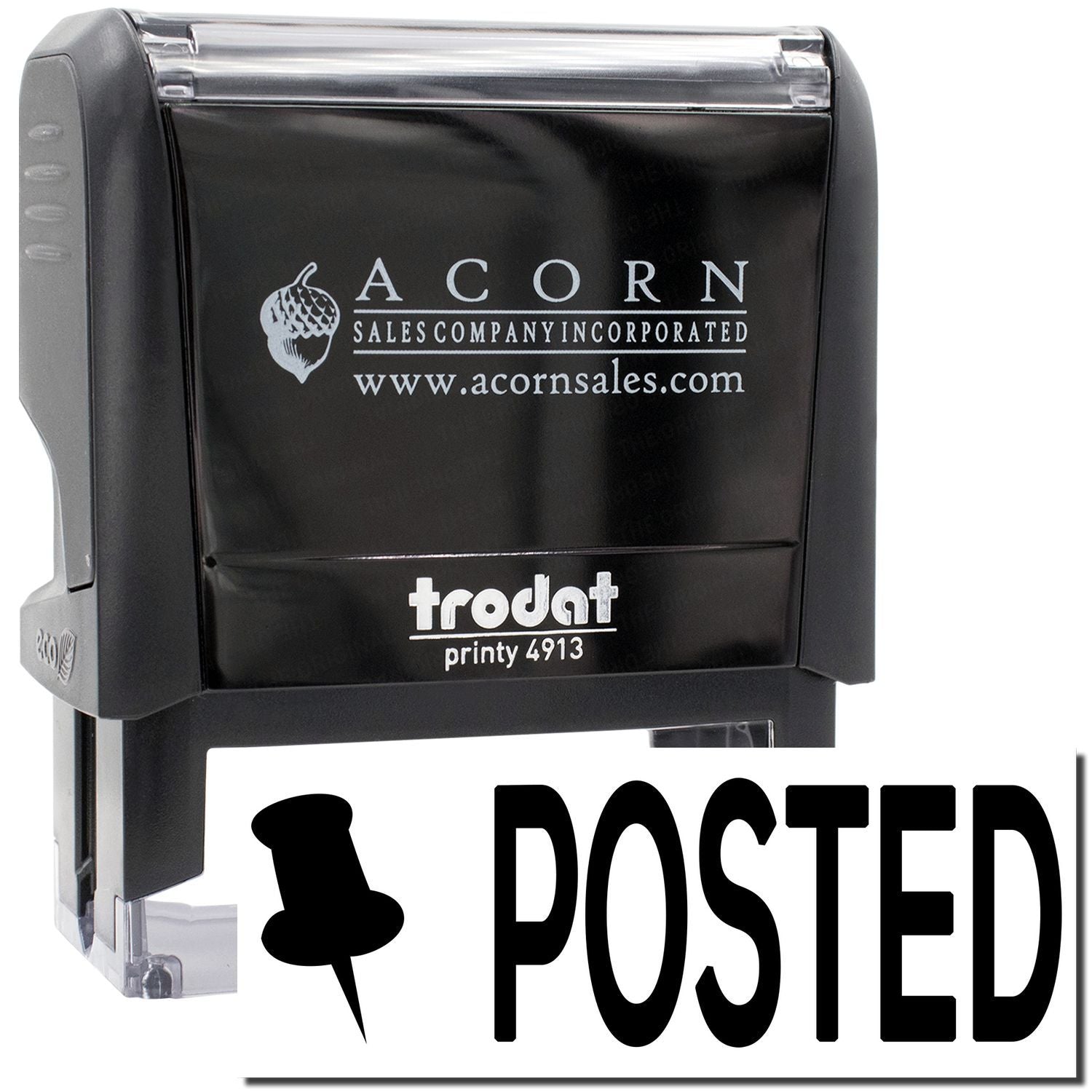 Acorn Sales Printy 4913 POSTED ink stamp device for marking documents with posted status.