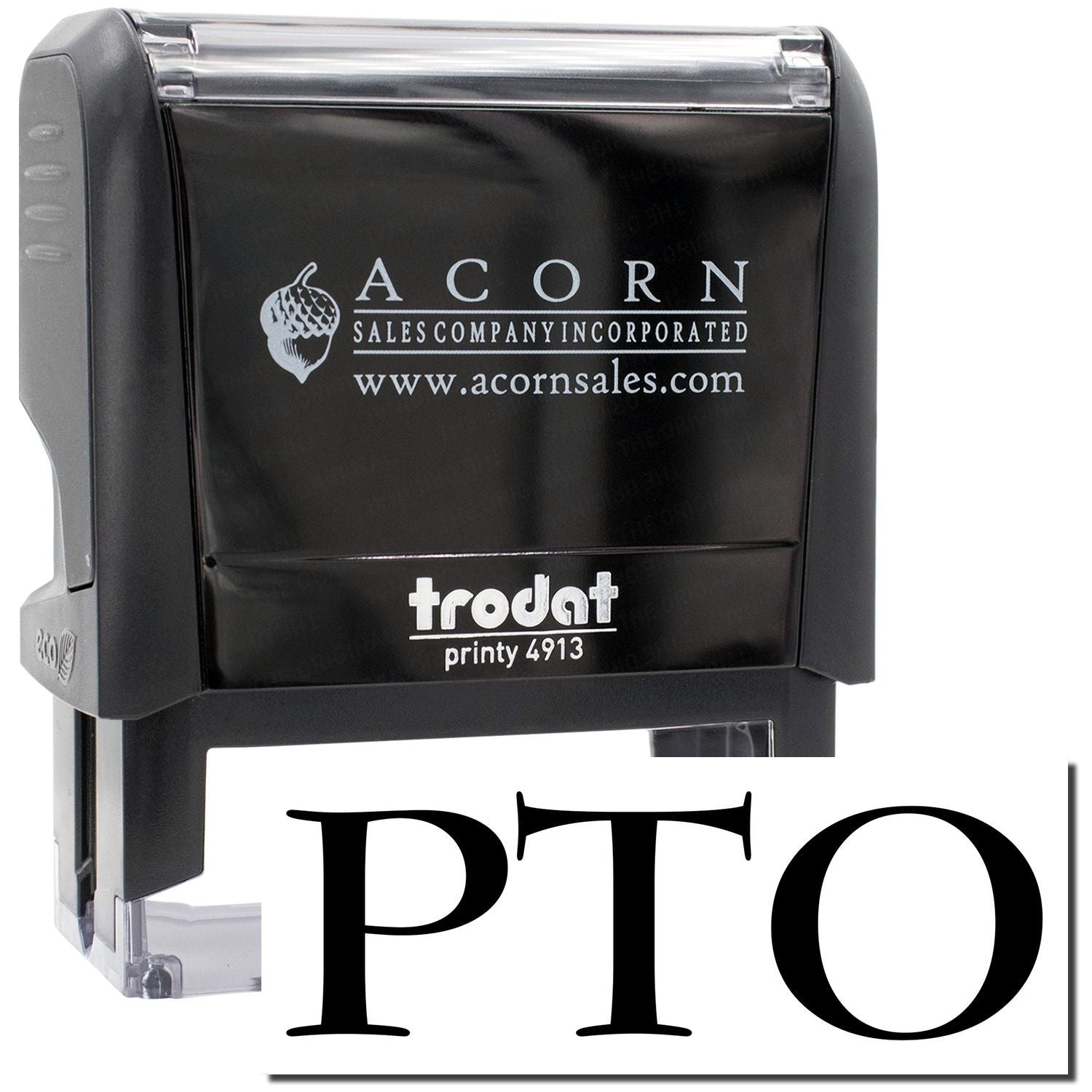 Acorn Sales Trodat Printy 4913 self-inking stamp with Acorn Sales Company Incorporated branding for office stamping use