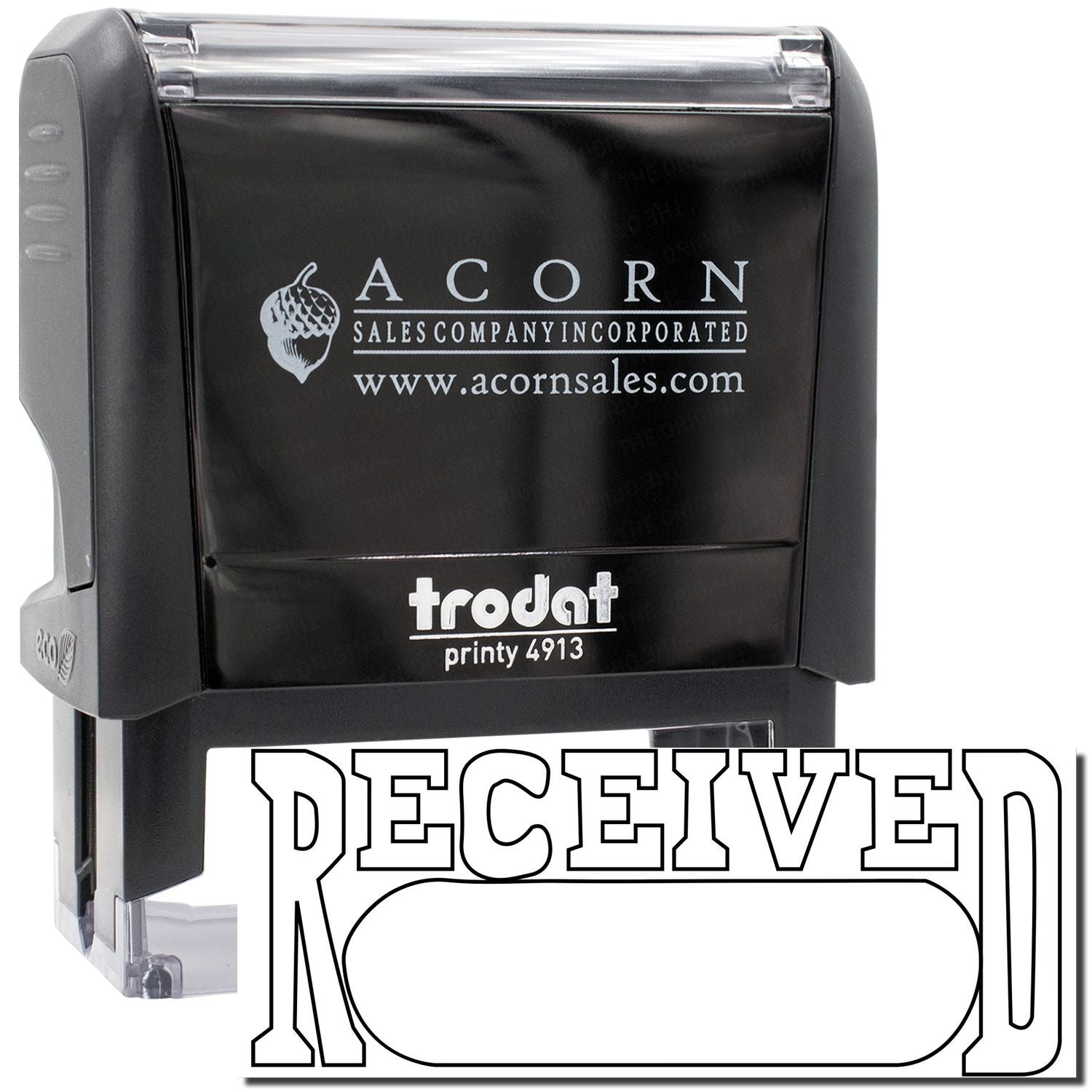 Frodot Printy 4913 stamp featuring Acorn Sales Incorporated logo and acornsales.com branding.