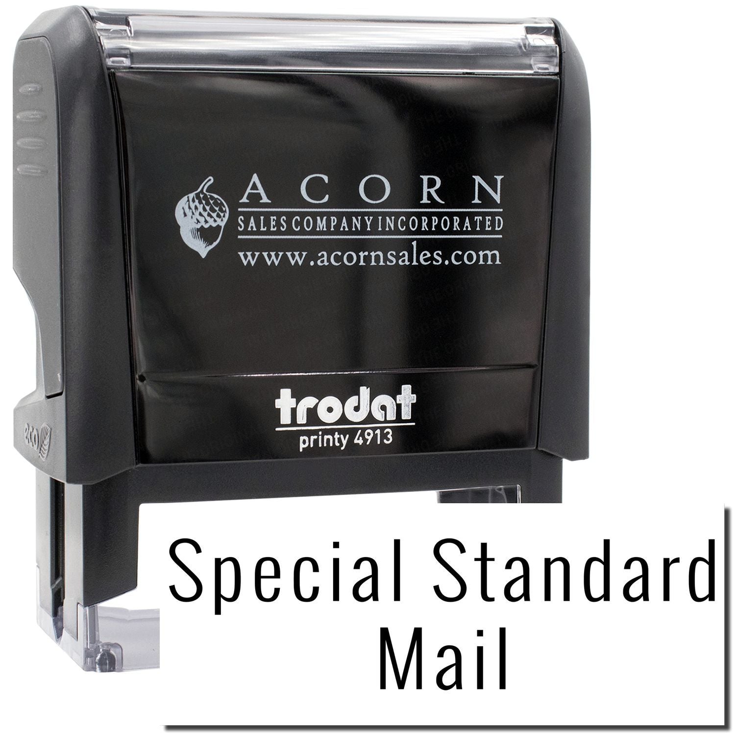 Acorn Sales special standard mail Frodot Printy 4913 stamp cartridge with AcornSales.com branding for mailing services.