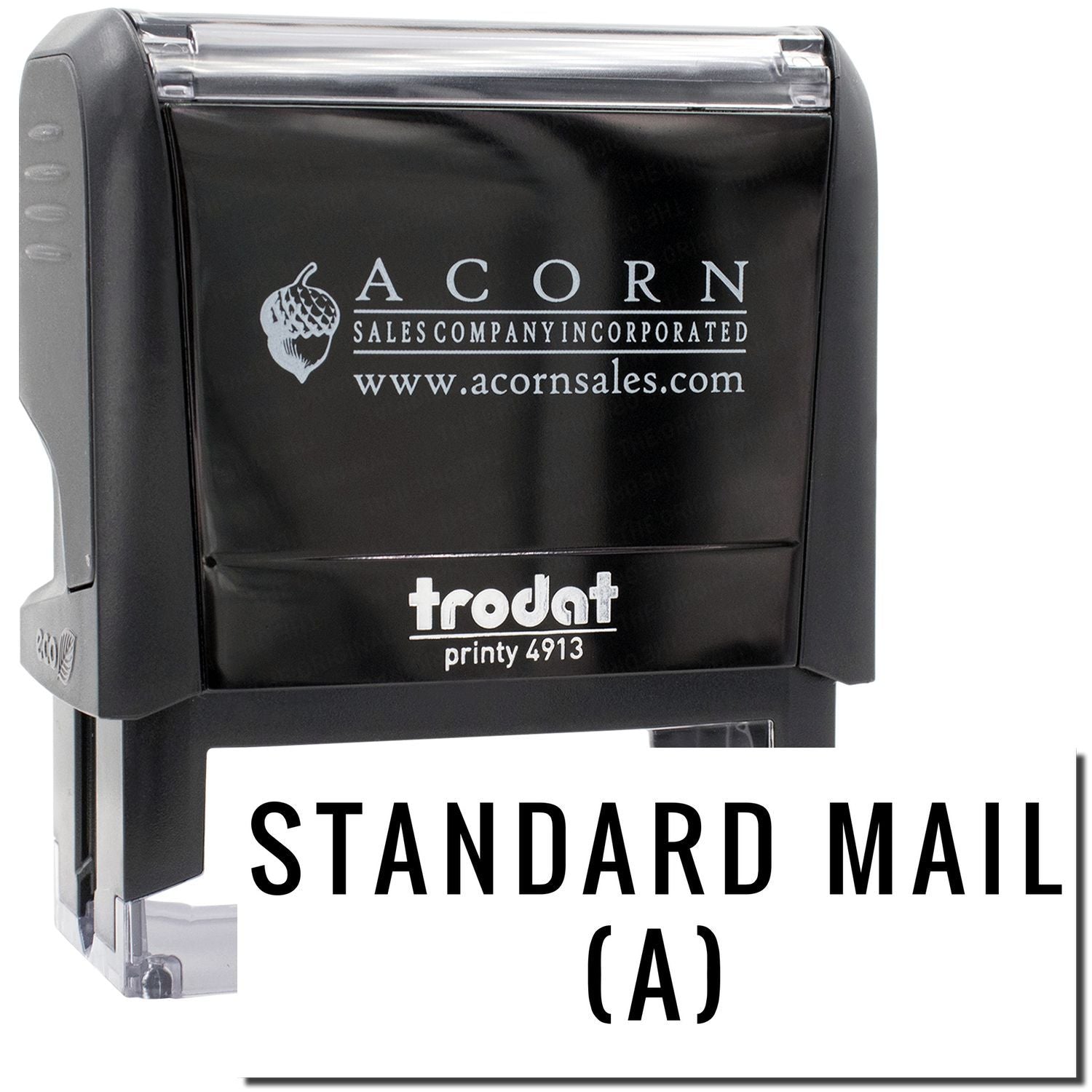 Acorn Sales Incorporated Printy 4913 standard mail stamp for Canada (CA) with Acorn branding and website.