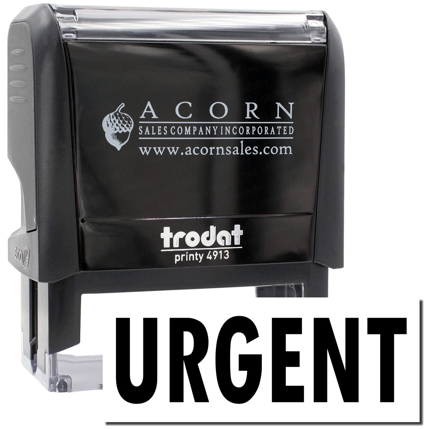 Acorn Sales Printy 4913 self-inking stamp showing URGENT message for urgent document marking.