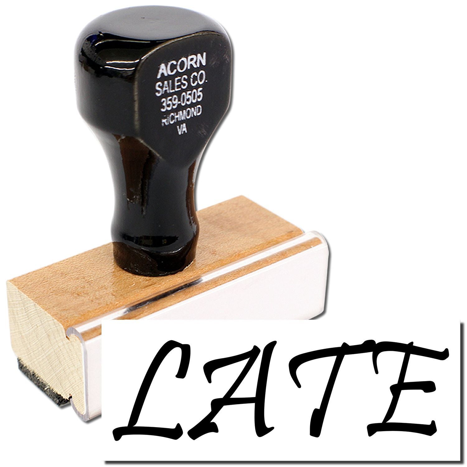 Acorn Sales Co. branded vintage golf club head on wooden block, product photo for golf accessories.