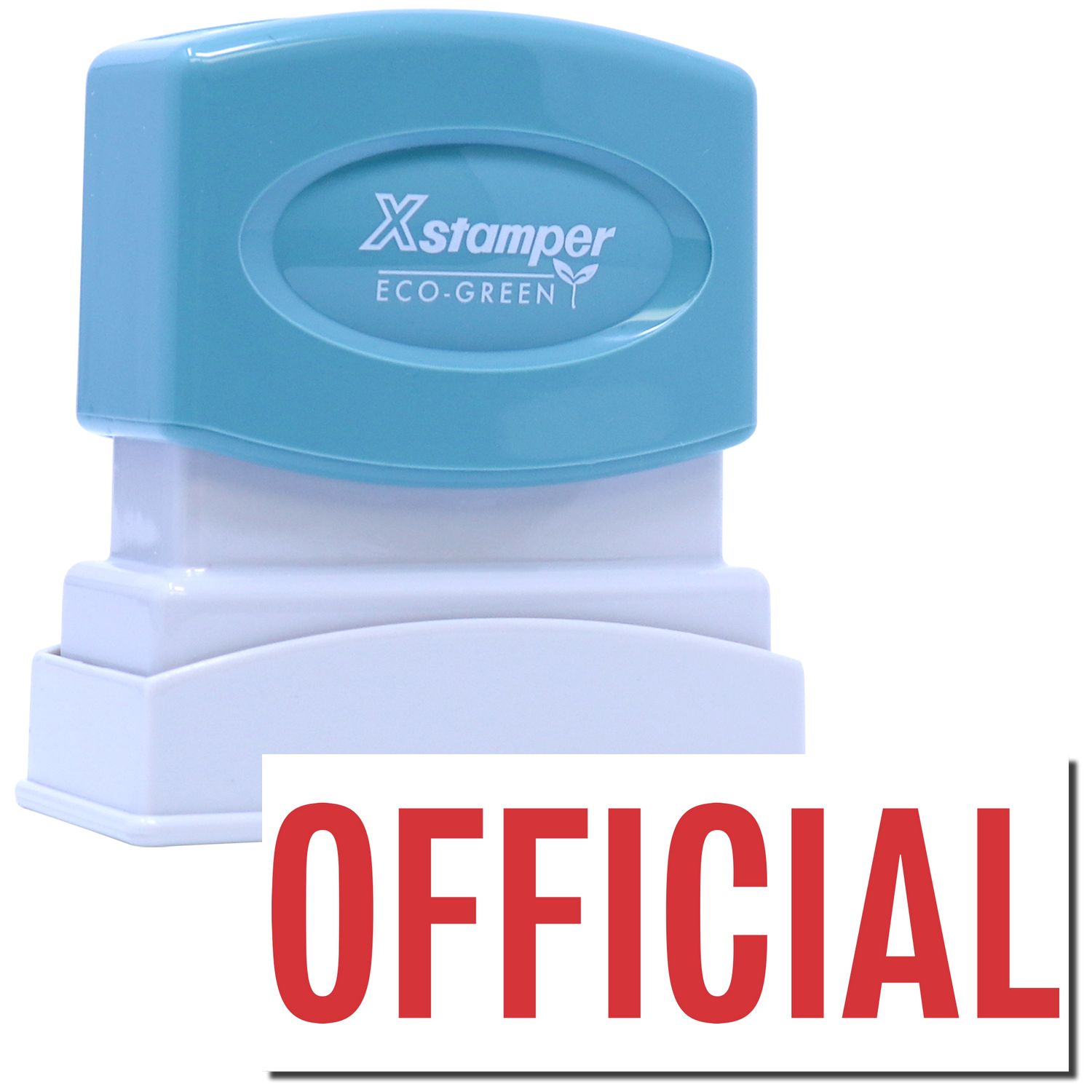 Xstamper Eco-Green official stamp for eco-friendly document marking in office and recordkeeping workflows