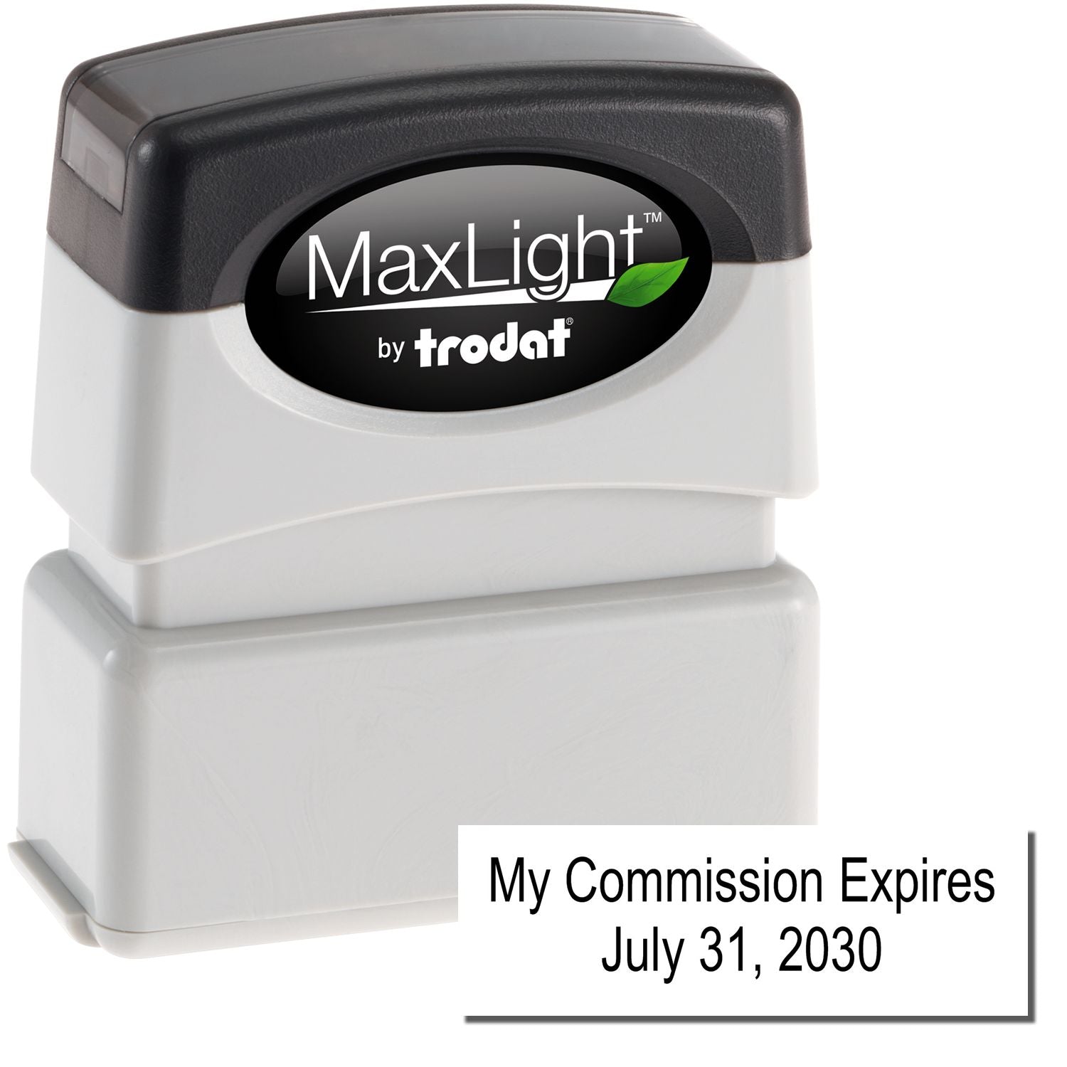 MaxLight Pre-Inked Commission Expiration Stamp Main Image