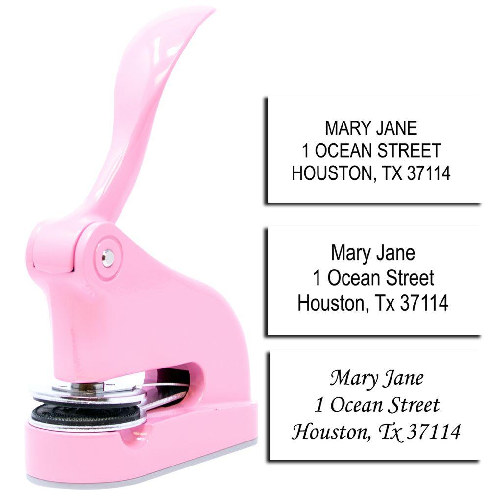 Pink Gift Address Embosser Main Image