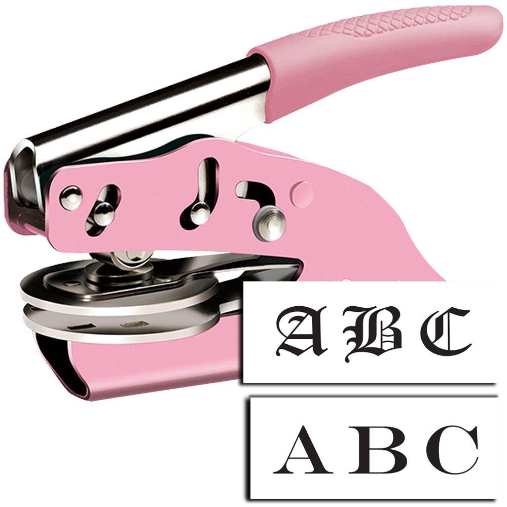 Pink Handheld Soft Monogram Embosser Main Image