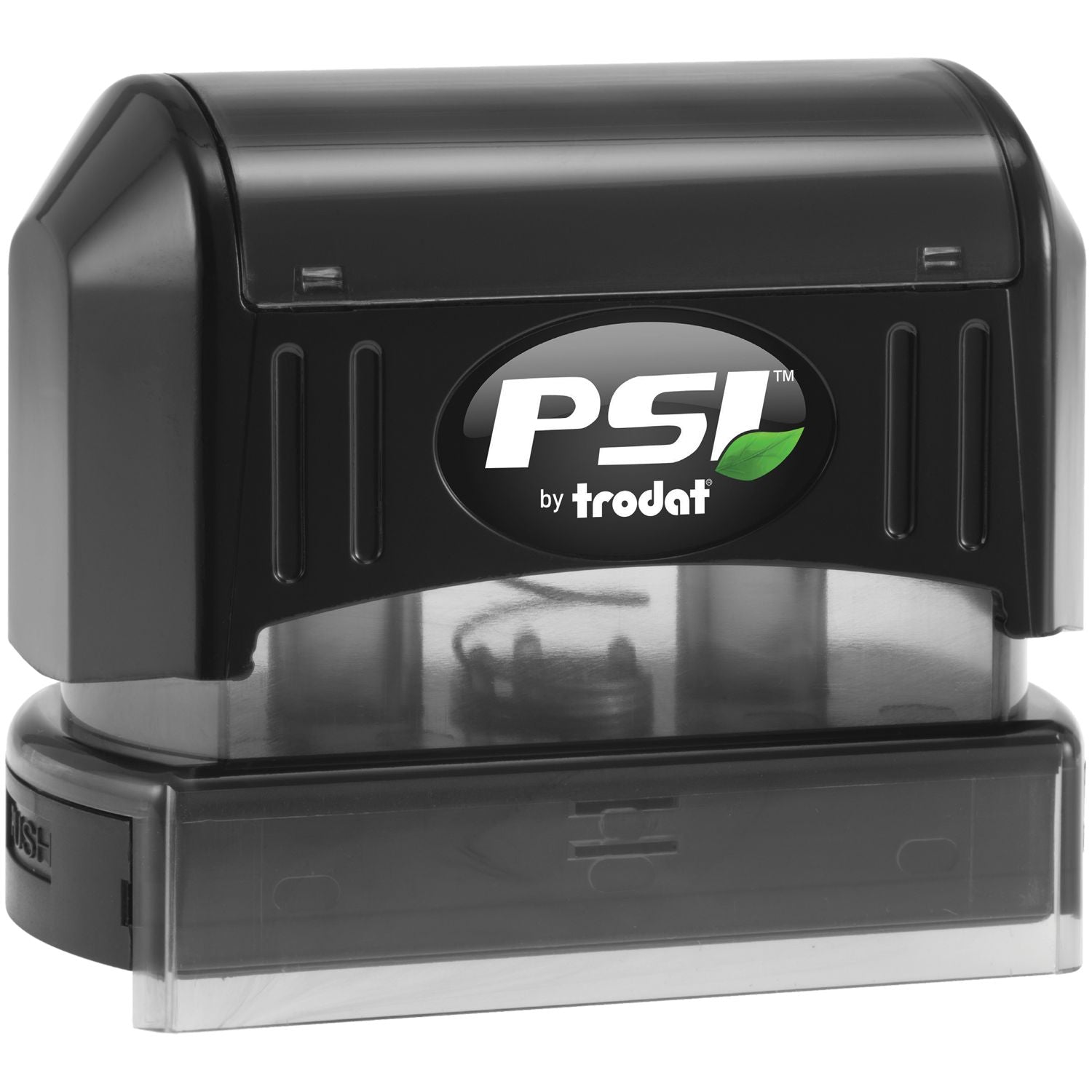Trodat PSI by trodat self-inking stamp base showing PSI logo, used for office labeling and document stamping