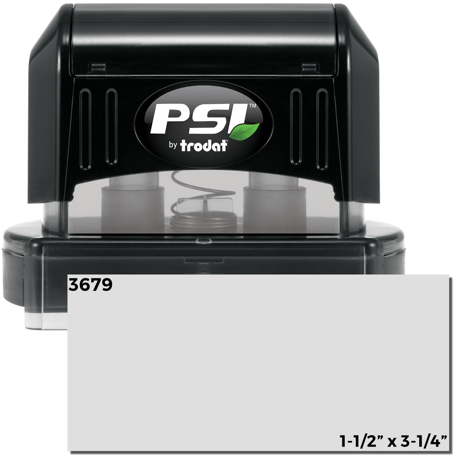 PSI product part 3679 labeled on black unit; size 1-1/2 x 3-1/4 inches for installation/ordering.