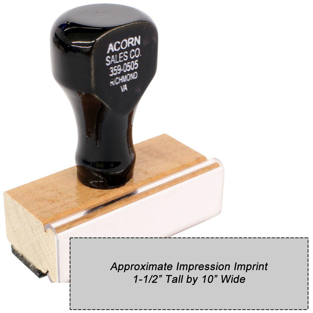 Regular Rubber Stamp Size 1-1/2 x 10 Main Image