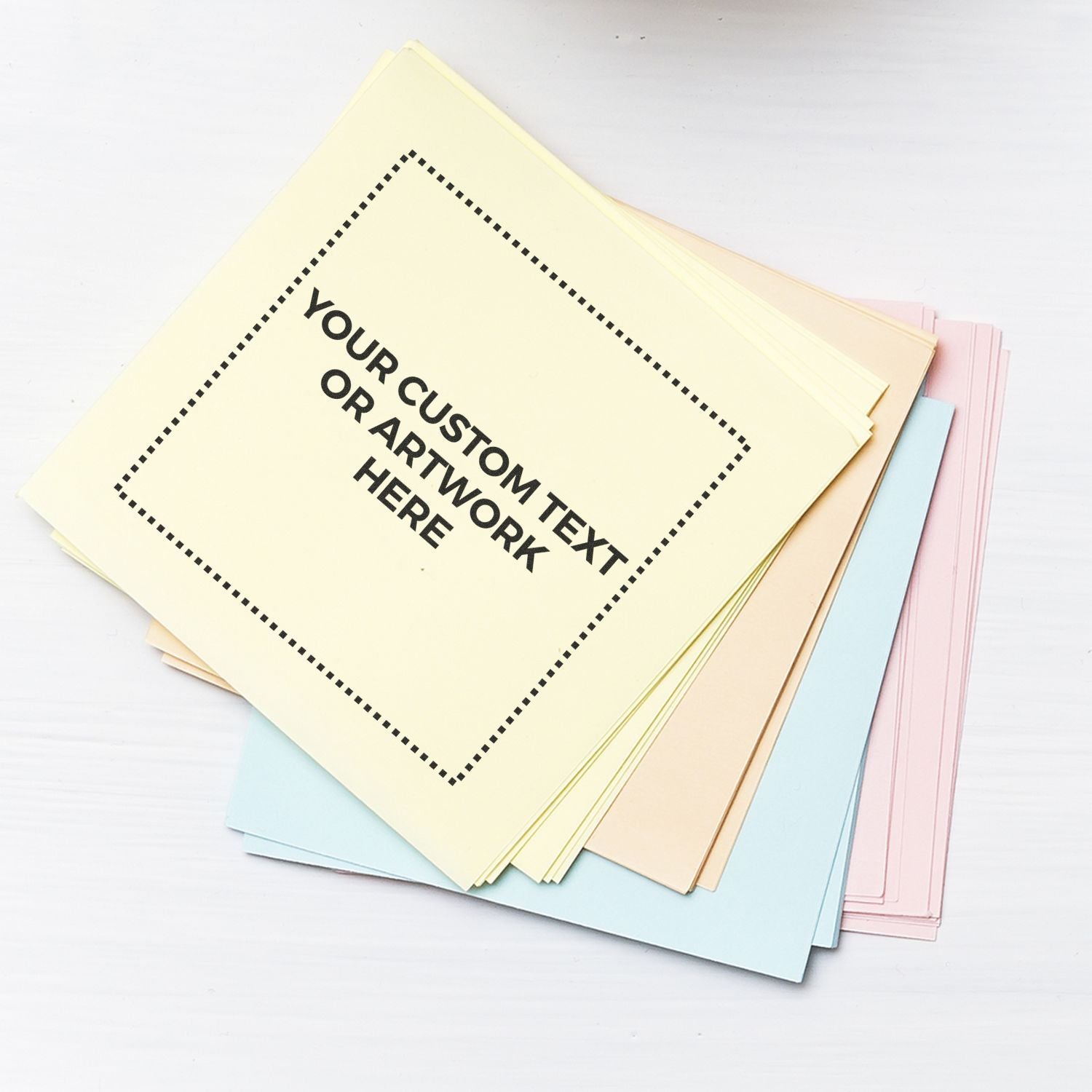 regular rubber stamp size 2 x 2 stamped example