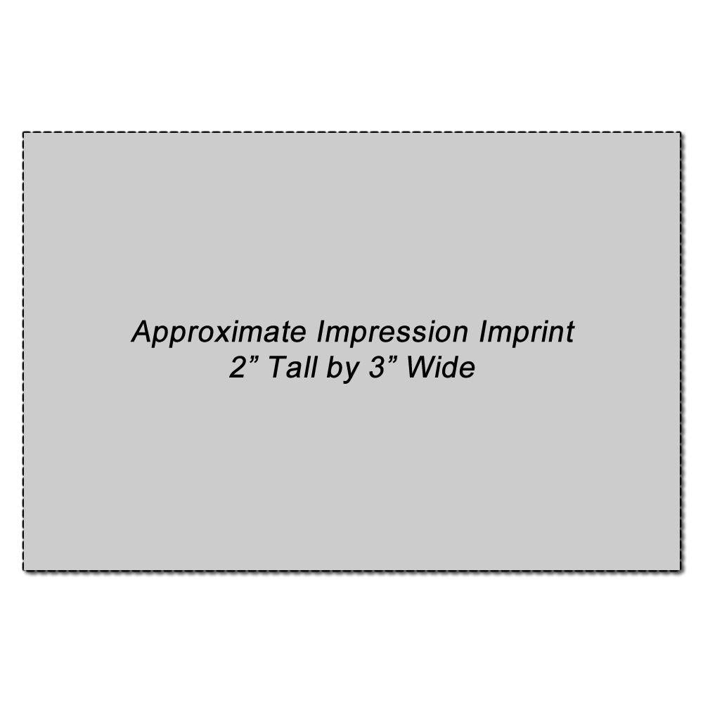 Impression Area for Regular Rubber Stamp Size 2 x 3