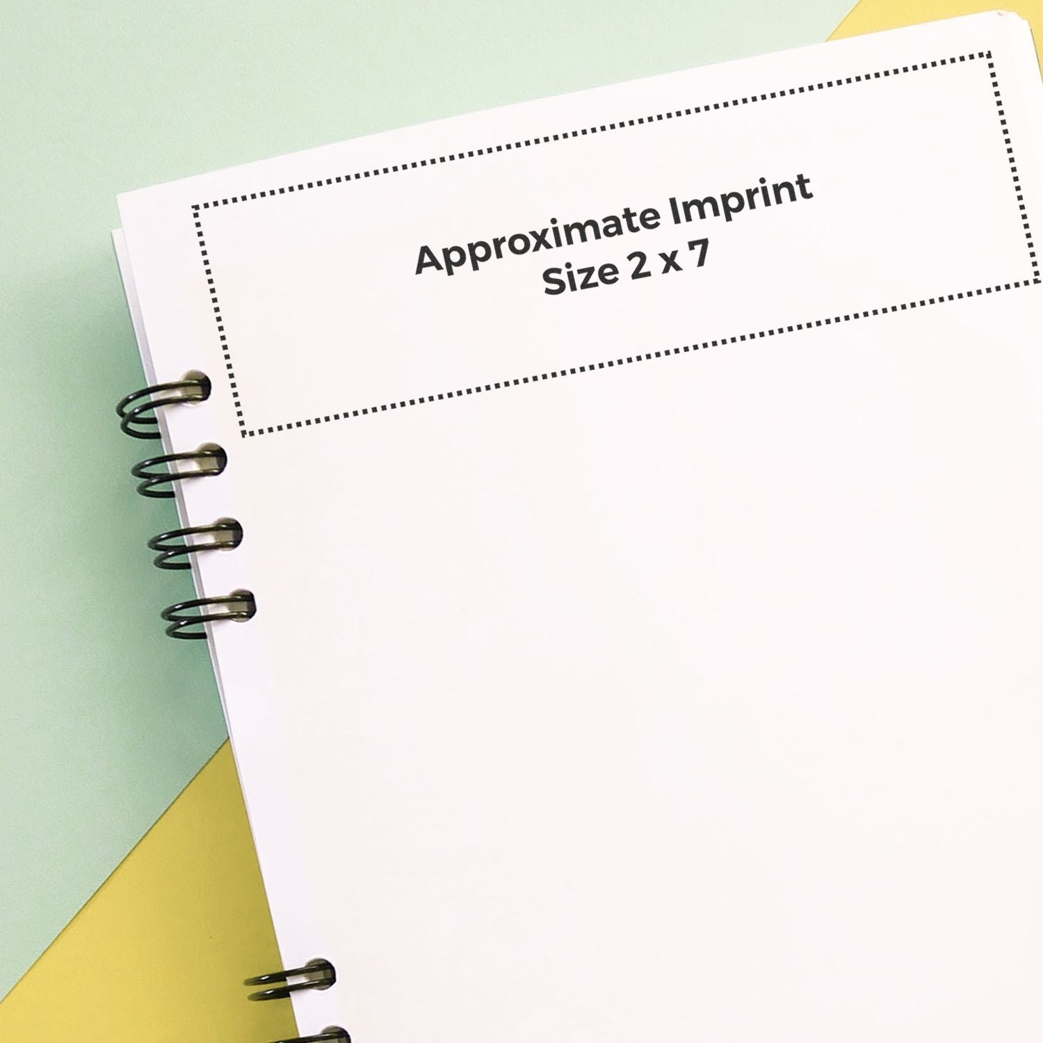 regular rubber stamp size 2 x 7 size dimensions overlay