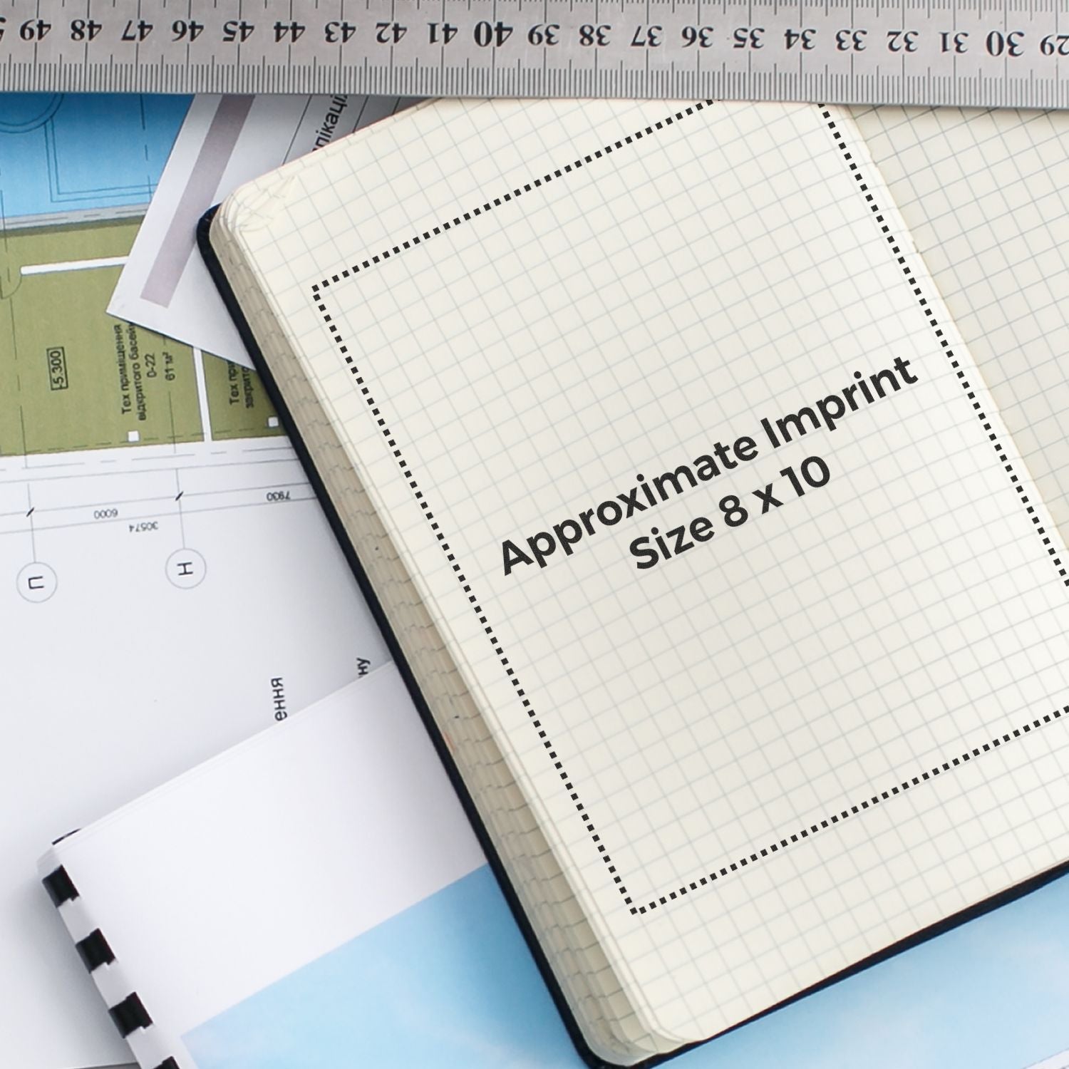 Printable photo template showing Approximate Image Import size 8x10 with measuring tools and rulers.