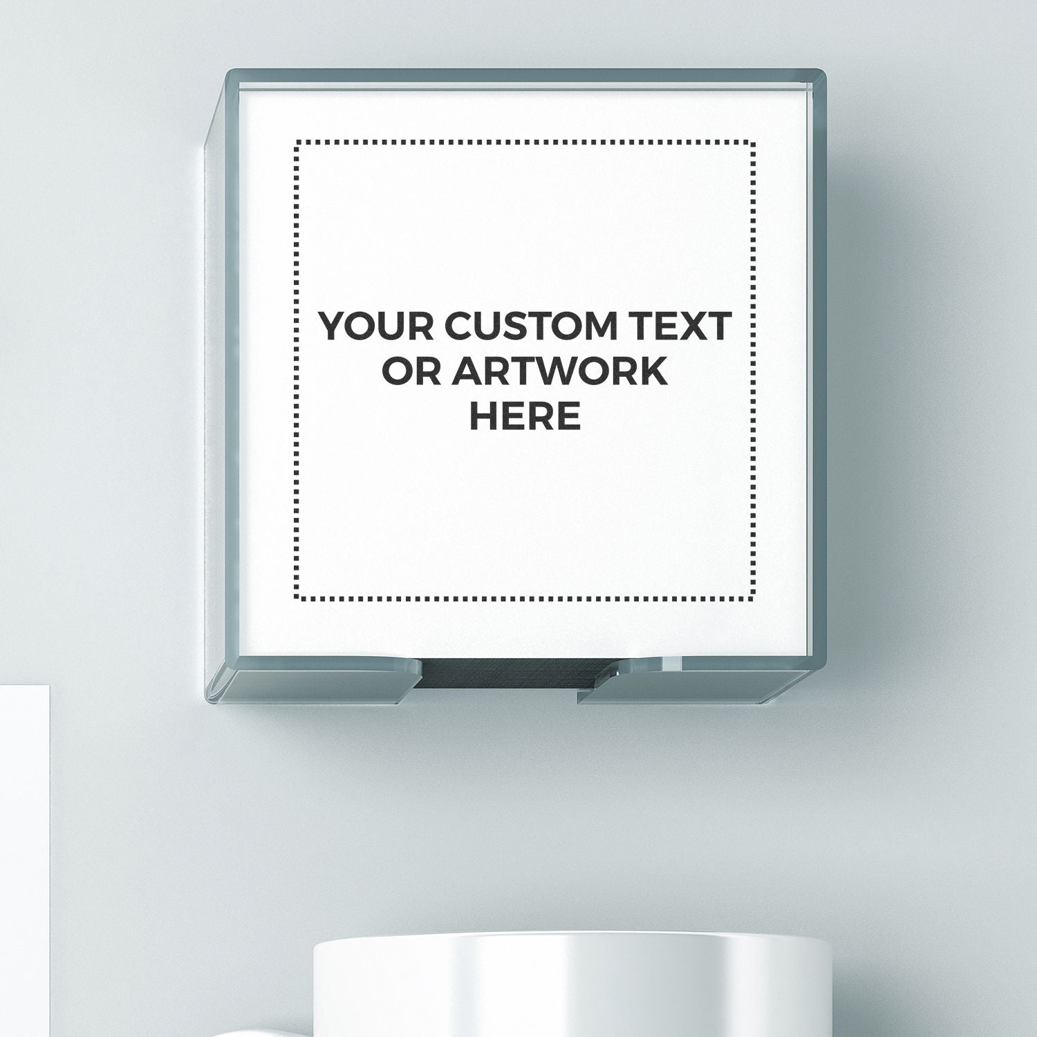 3D mockup TV display showing customizable text or artwork template for promotional banners, posters, and brand design.