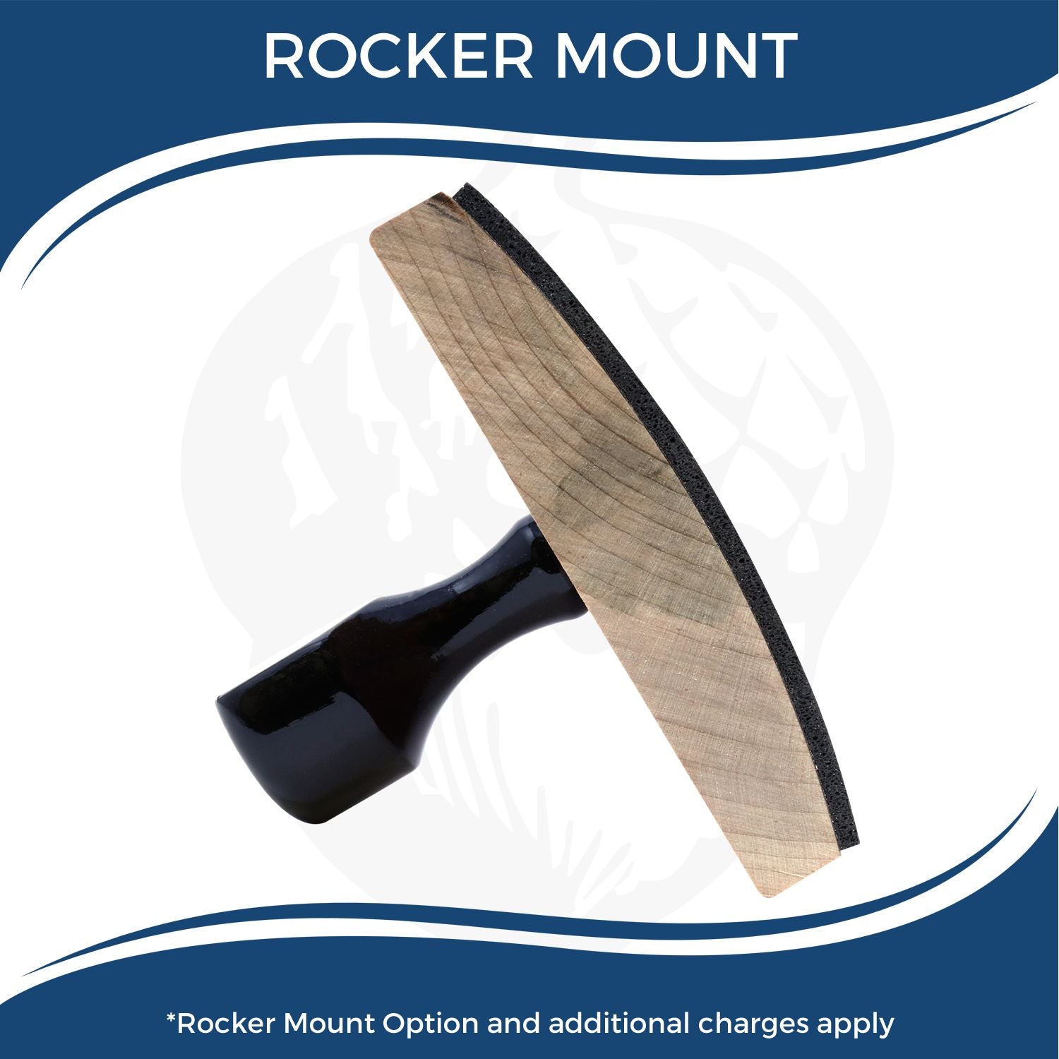 Rocker Mount accessory bracket hardware with black rubber base and bolt, showing optional mounting component for installation