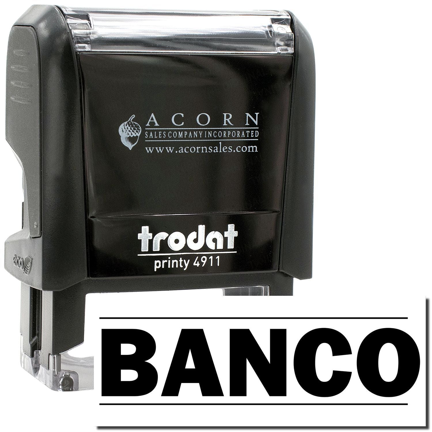 BANCO Trodat Printy 4911 self-inking rubber stamp by Acorn Sales Company Inc.