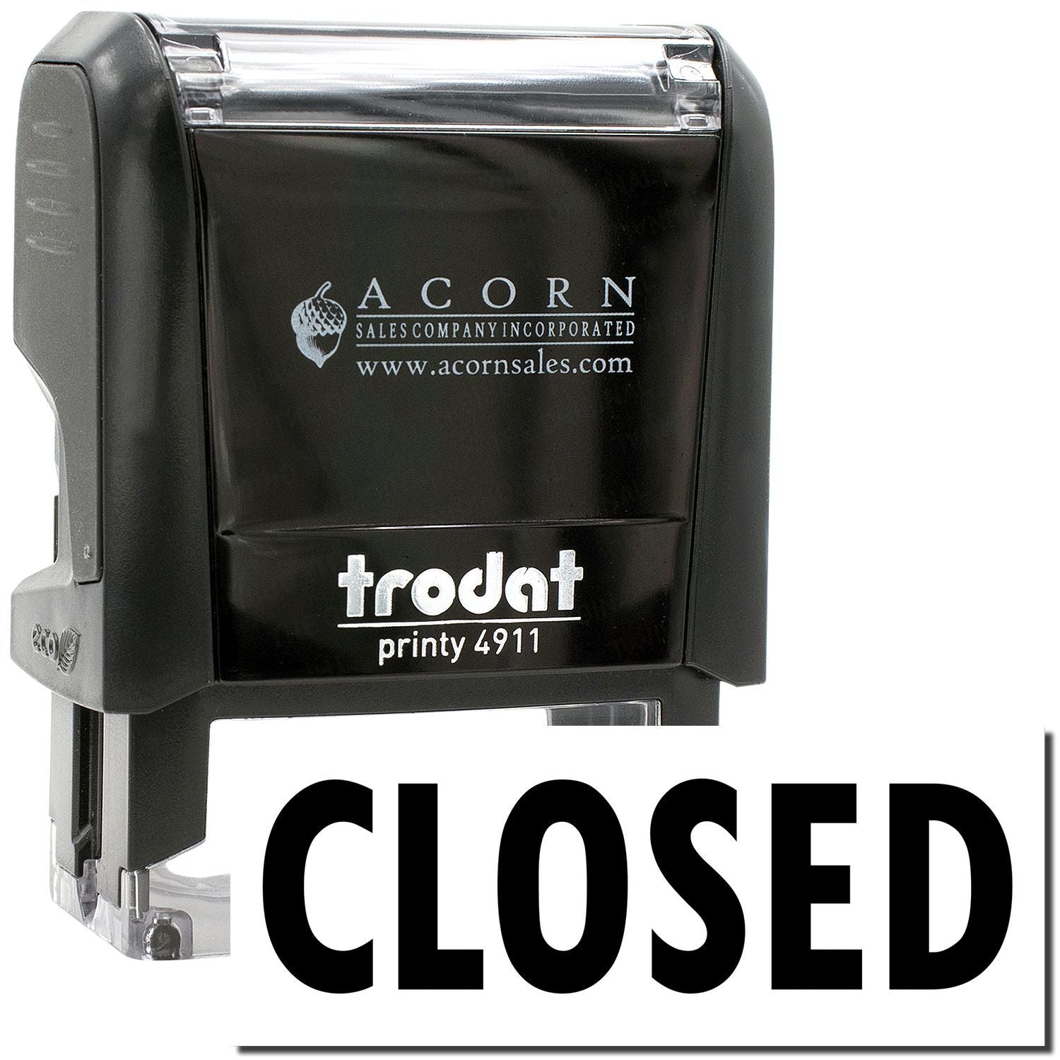 Black Trodat Printy 4911 self-inking Closed stamp by Acorn Sales Company
