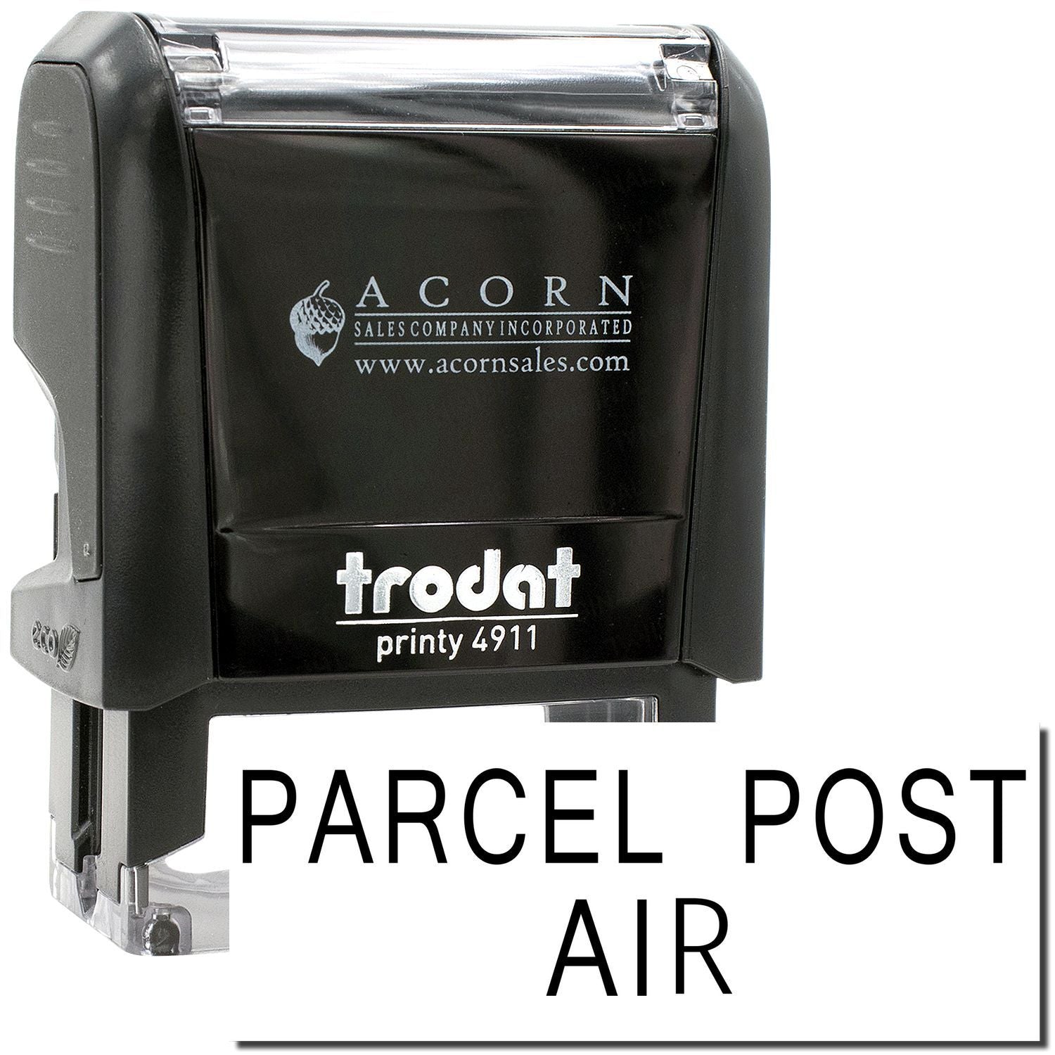 Black Trodat Printy 4911 Parcel Post Air stamp by Acorn Sales Company