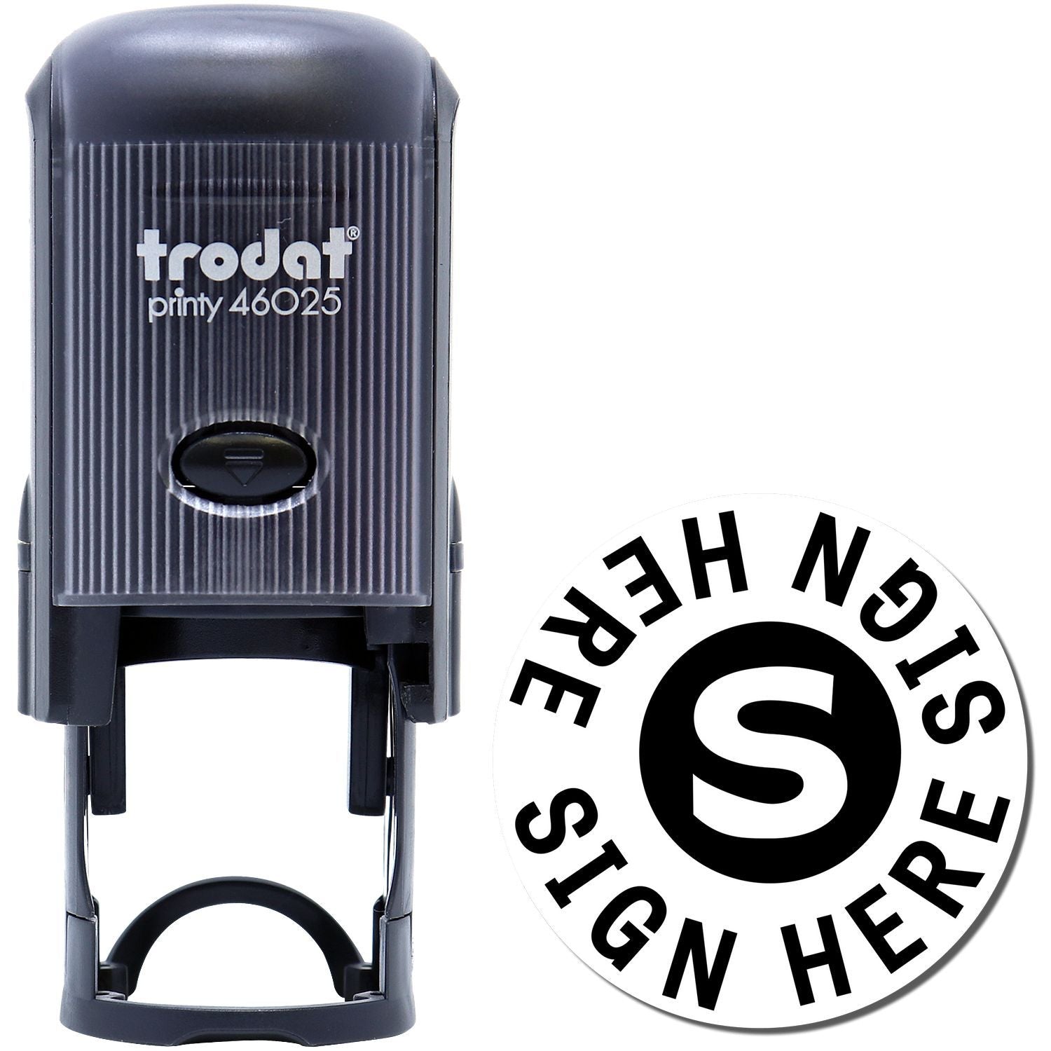 Trodat Printy 46025 self-inking Sign Here office stamp for documents and forms
