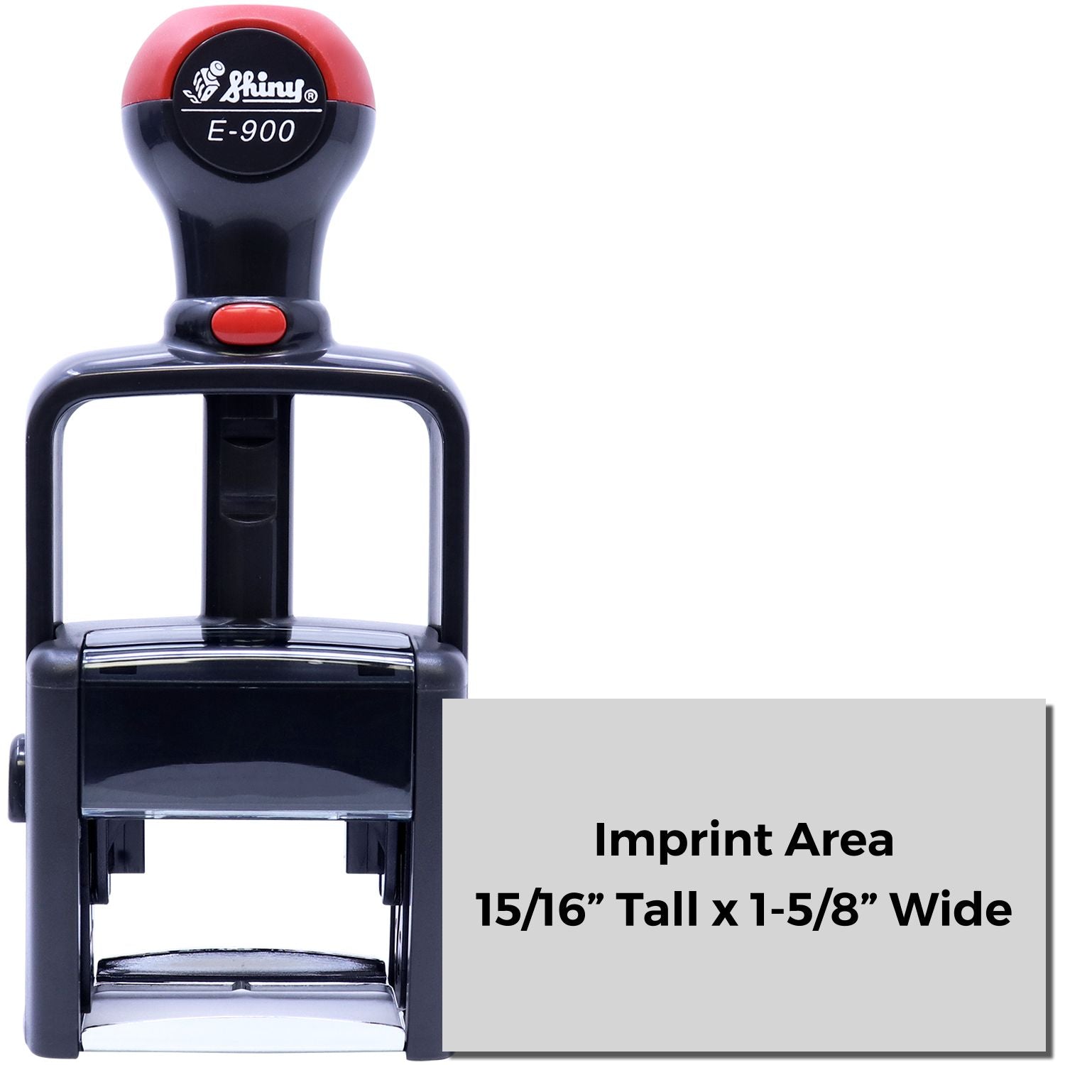  Shiny E-900 Heavy Duty Self Inking Stamp 15/16 x 1-5/8 Main Image