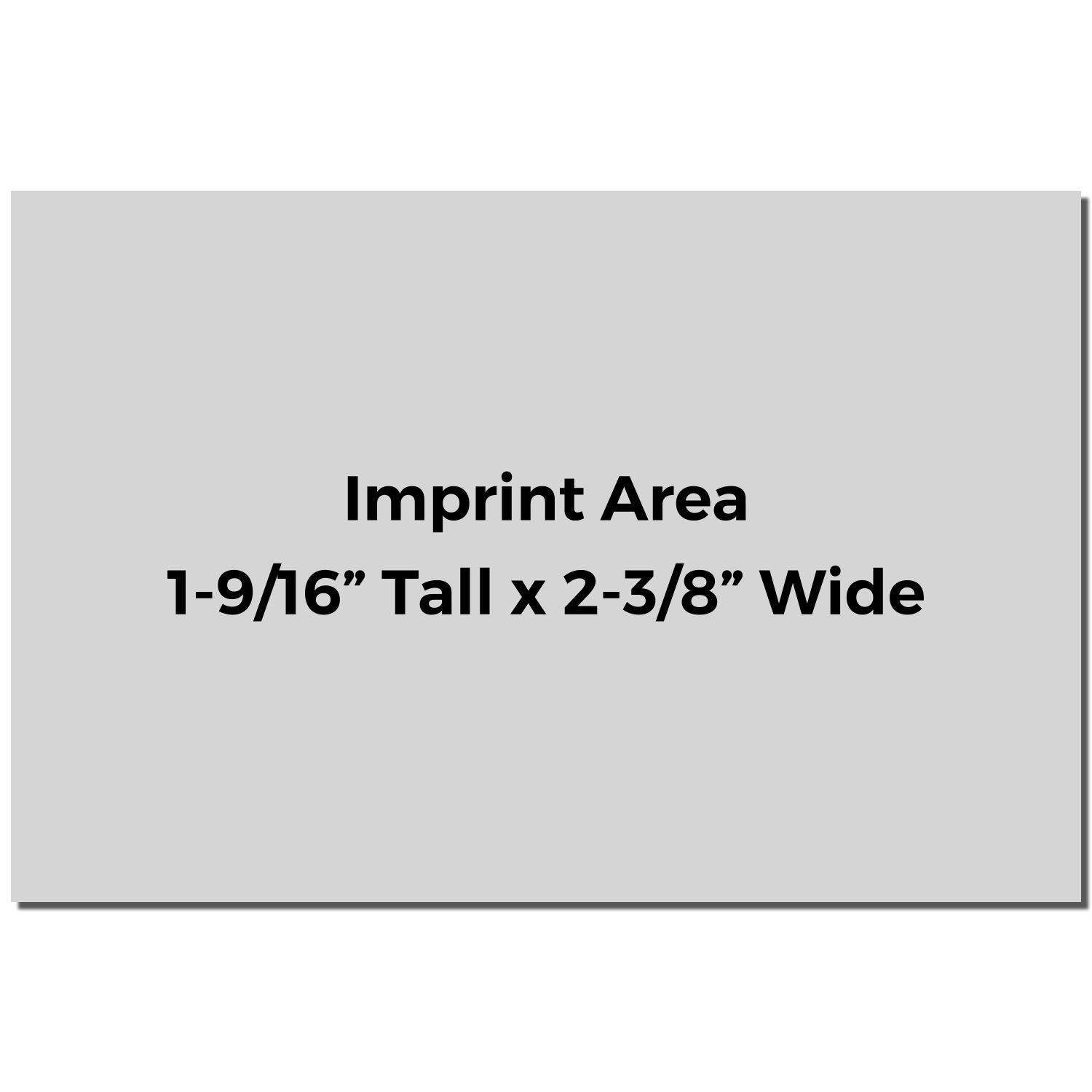 Shiny E-907 Heavy Duty Self Inking Stamp 1-9/16 x 2-3/8 Imprint Sample