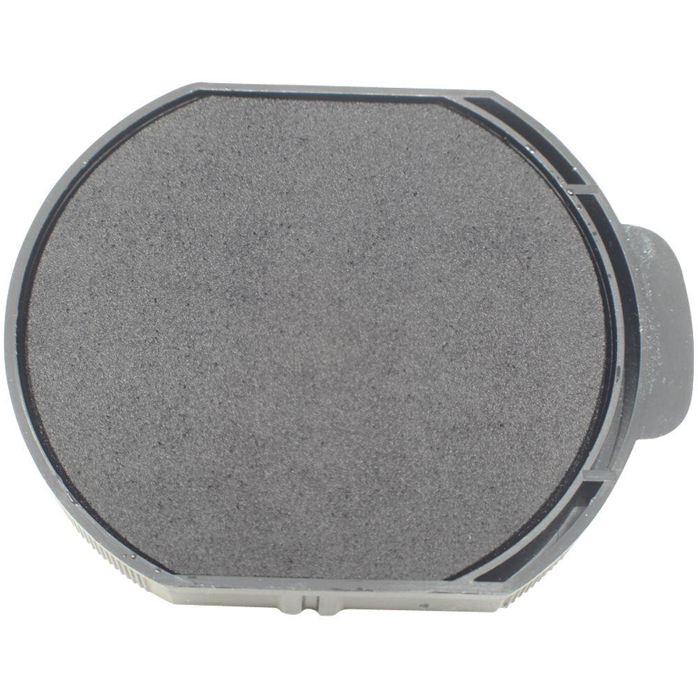 Grey round printer ink cartridge replacement isolated on white background