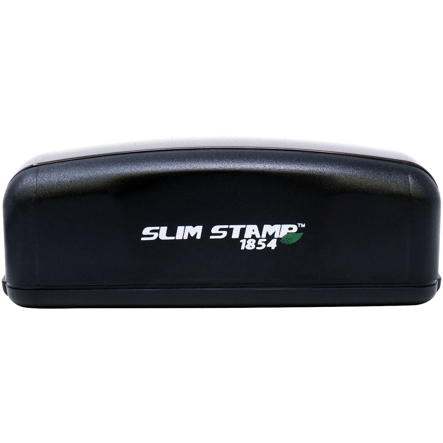 SLIM STAMP 1854 branded black container or case close-up for product identification and branding