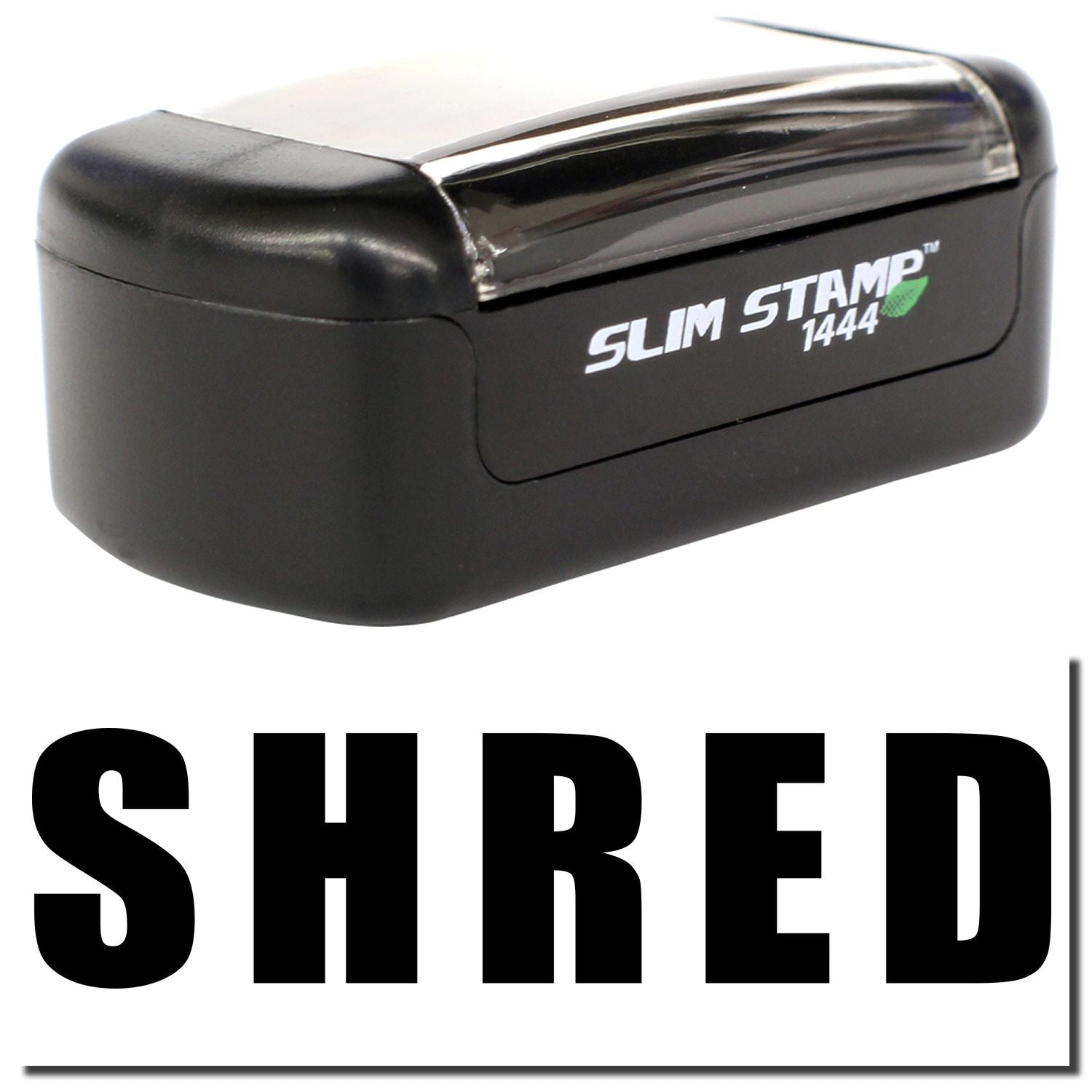 Black Slim Stamp 1444 shredder stamp office product on white background