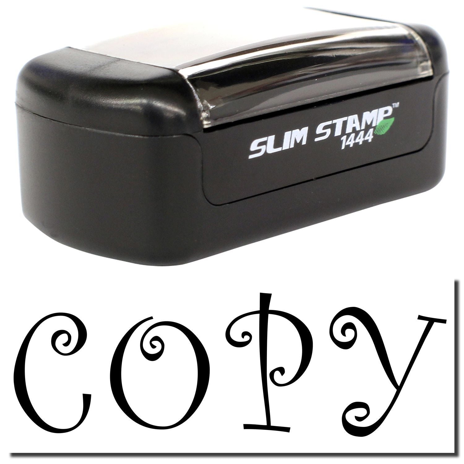 Slim Stamp 1444 black self-inking copy stamp for office use