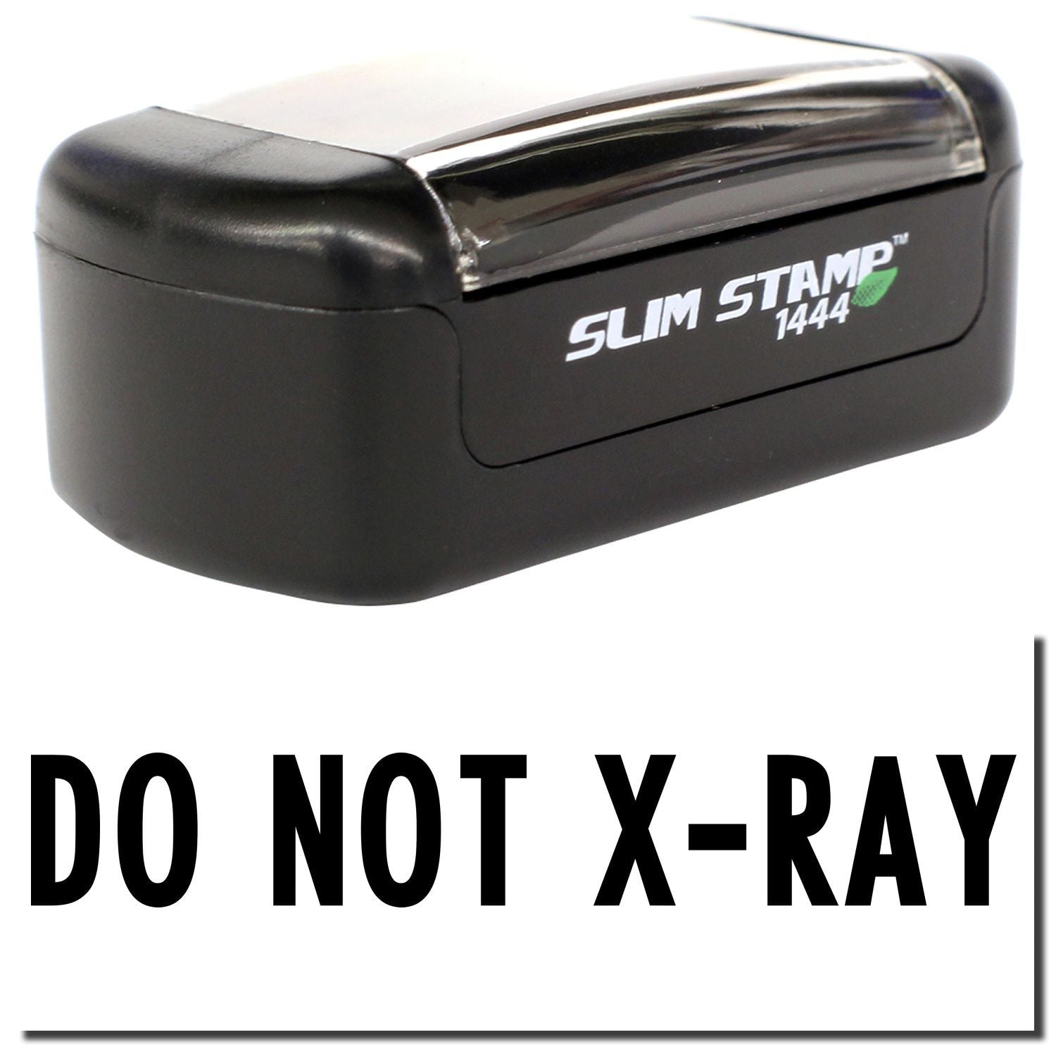 Slim Stamp 1444 black self-inking Do Not X-Ray stamp for mail and package labeling.