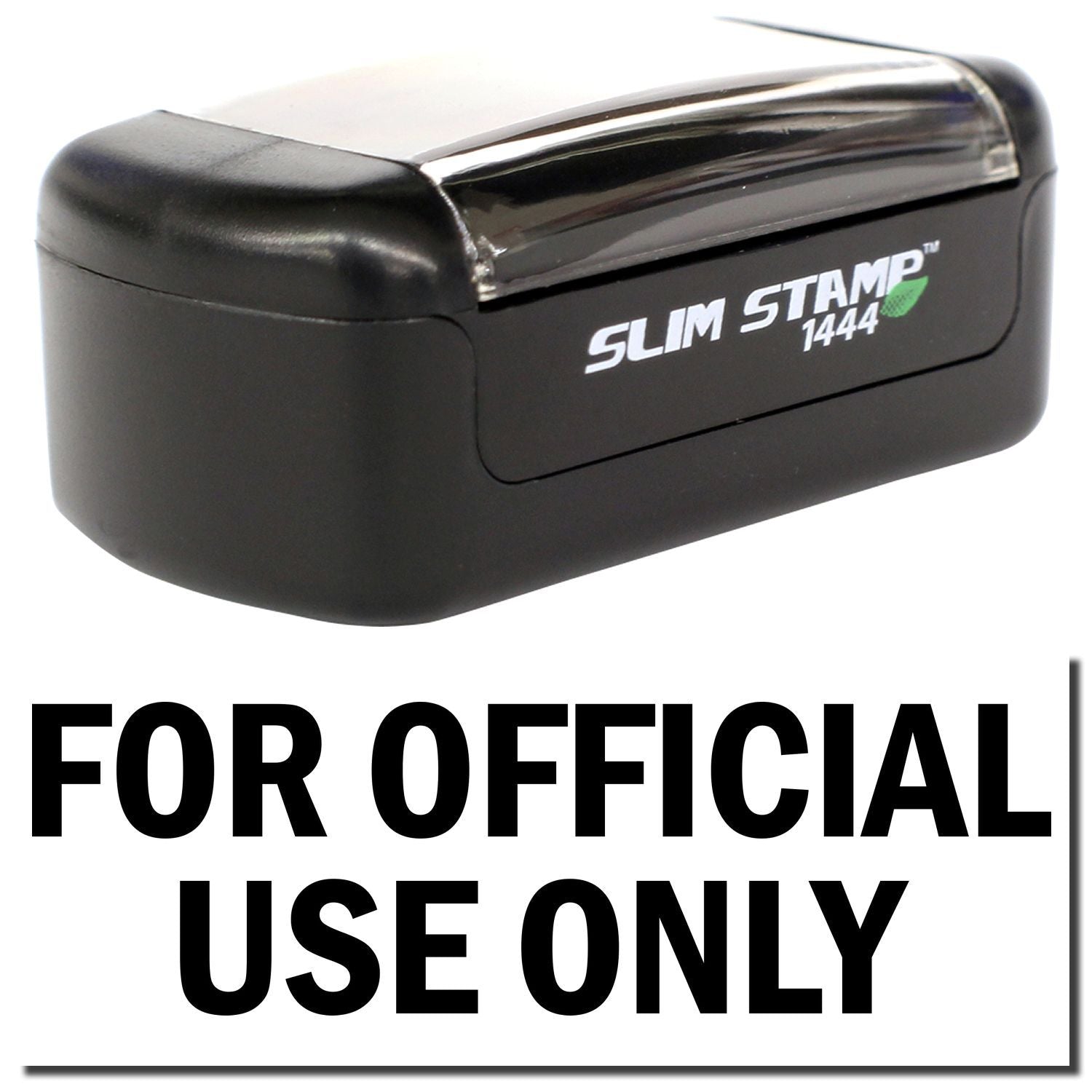 Slim Stamp 1444 For Official Use Only self-inking rubber stamp, black office stamp for documents.