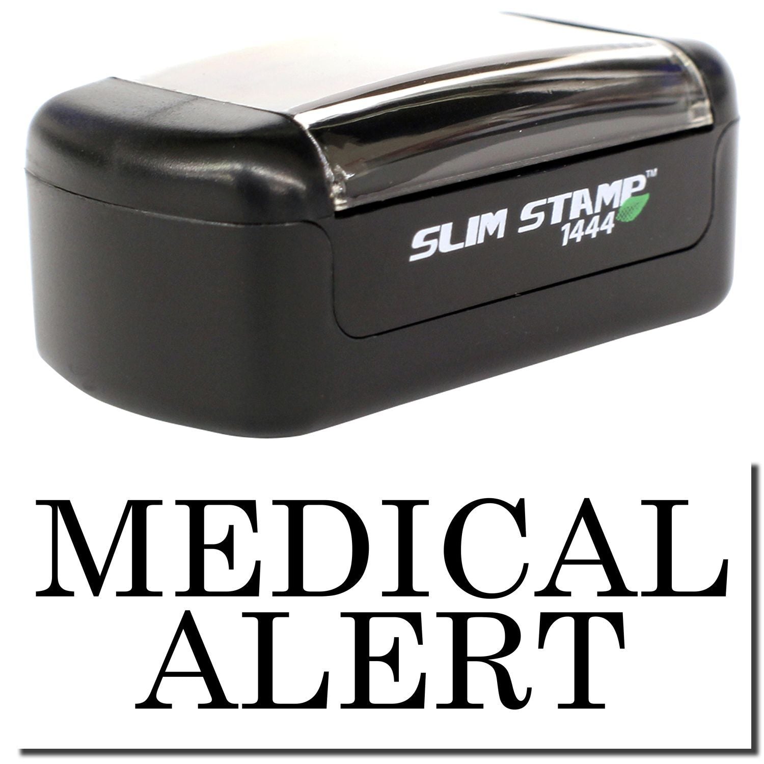 Medical alert slim stamp 1444 stamp device for labeling medical information and emergency identification.