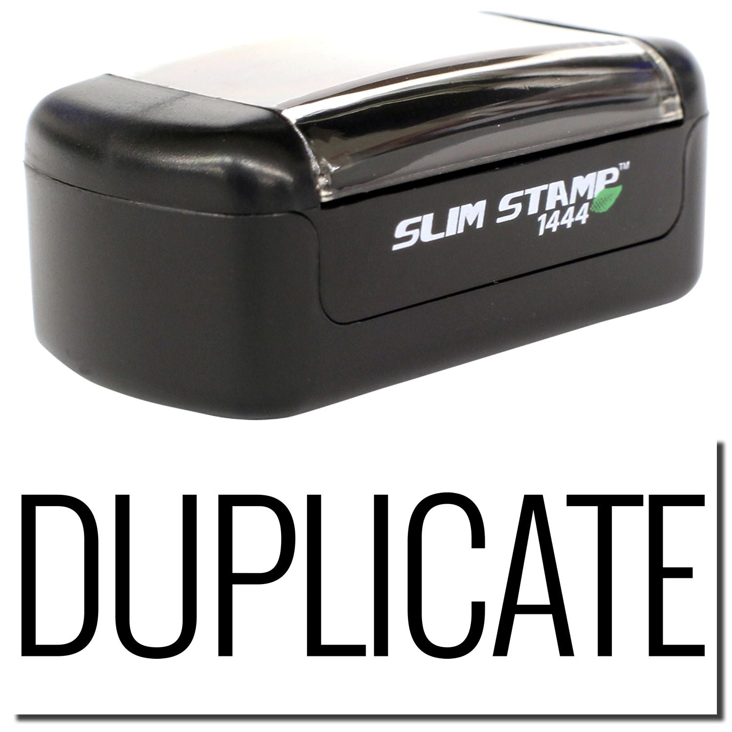 Black Slim Stamp 1444 duplicate self-inking stamp for office use