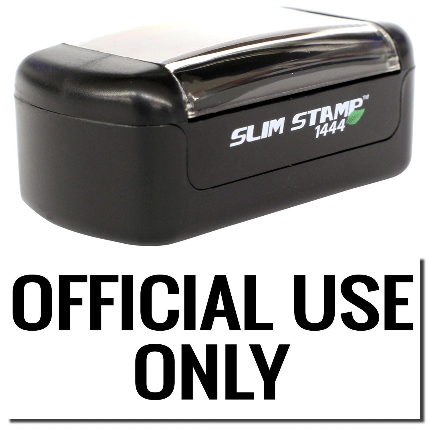 Slim Stamp 1444 self-inking Official Use Only office stamp in black for document marking and business use